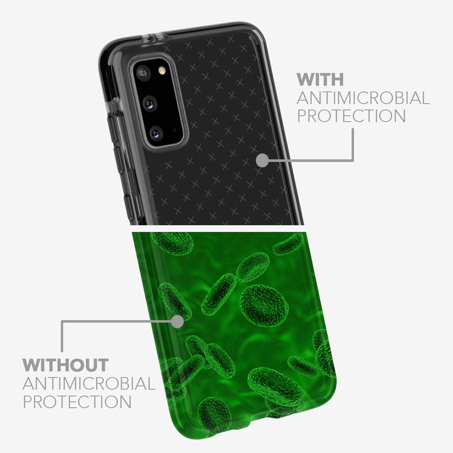 Tech21 Evo Check For Samsung Galaxy S20 5G Phone Case   Hygienically Clean Germ Fighting Antimicrobial Properties With 12Ft Drop