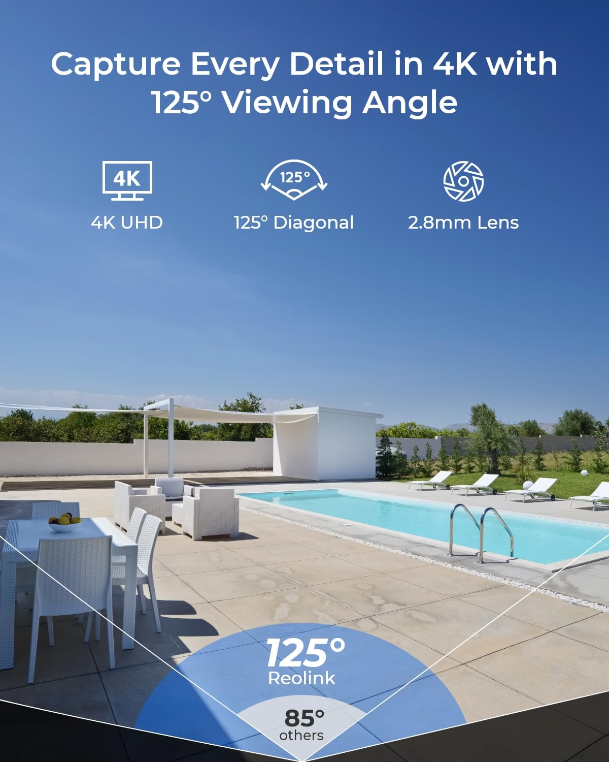 Reolink 4K/8Mp Poe Ip Security Camera, Turret Surveillance, Color Night Vision With 3000K Spotlights, Ik10 Vandal Proof, Human/Vehicle/Pet Detection, Up To 256Gb Microsd Card, Rlc 840A, No Pt Support