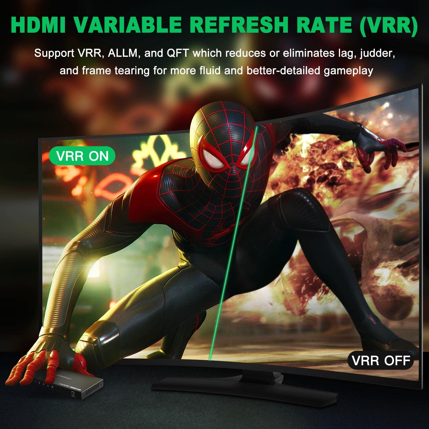 Hdmi 2.1 Switch 8K 60Hz, Avidgram Hdmi Switcher 3 In 1 Out With Ir Remote, 3 Port 4K 120Hz Auto Hdmi Selector Hub Support 8K 48G