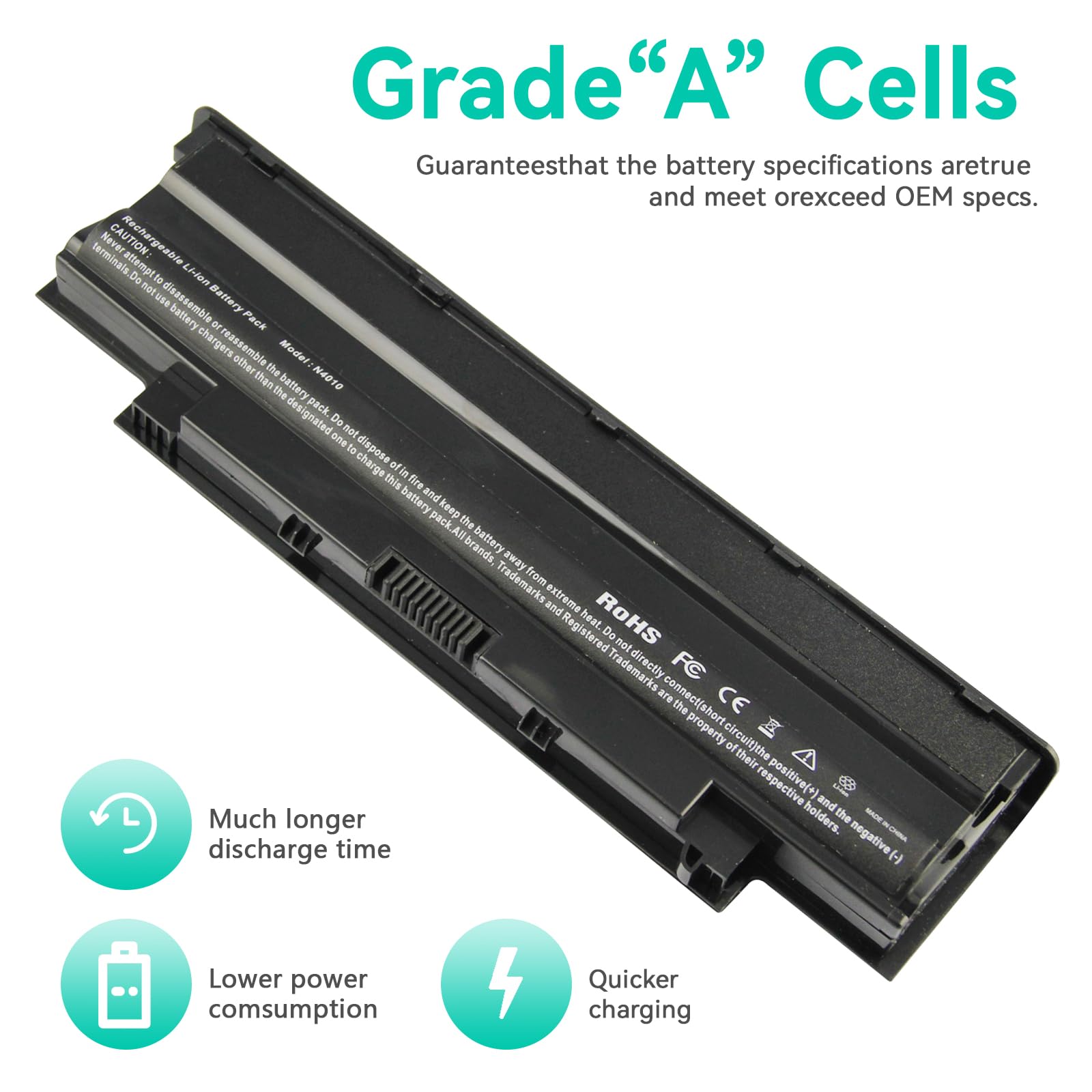 J1Knd 11.1V 58Wh Laptop Battery For Dell Vostro 3550 3450 1440 3750 Inspiron N7010 N7110 N5010 N5110 N5030 N5040 N5050 3520 N401
