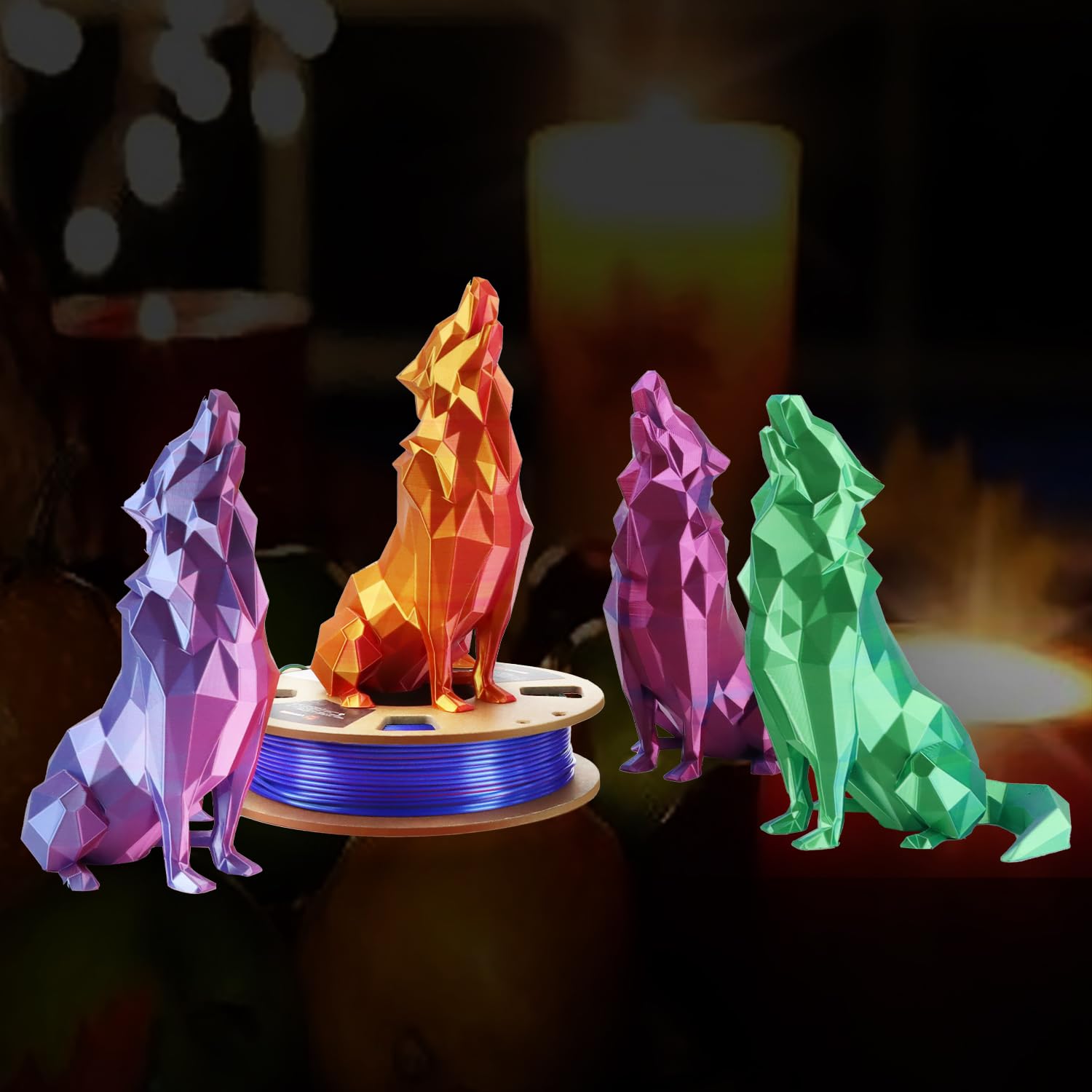 Lovoon 3D Printer Filament Dual Color Sky Blue And Rose Red, Pla Filament 1.75Mm, 3D Printer Accessories Silk Pla Filament, Pla