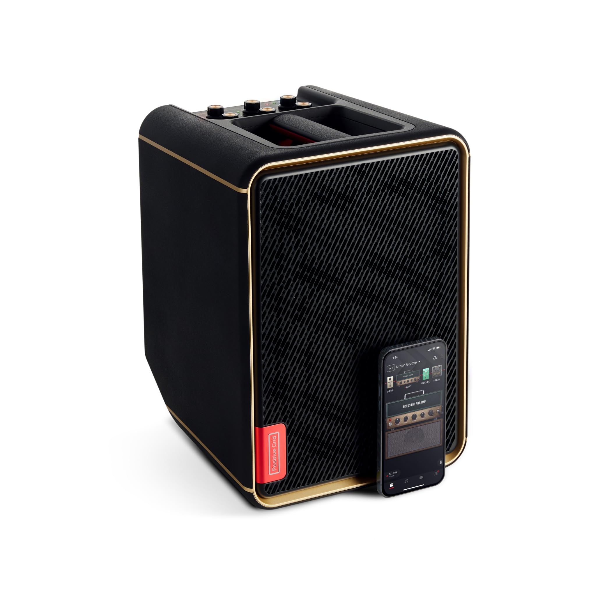 Positive Grid Spark Edge 65W Portable 4-Channel Smart Guitar Amp & PA System with Built-in Looper, AI Features & Smart App for E