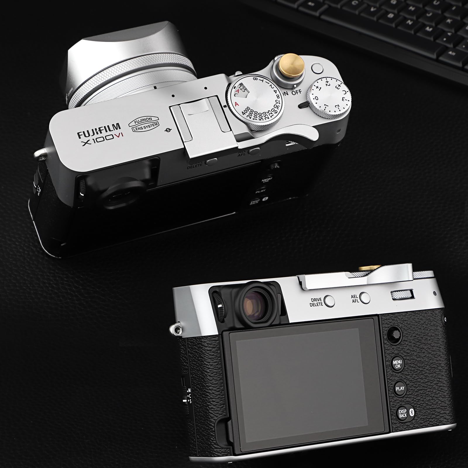 Haoge Thb X2S Metal Hot Shoe Thumb Up Rest Hand Grip For Fujifilm X100Vi Fuji X100V Camera Silver