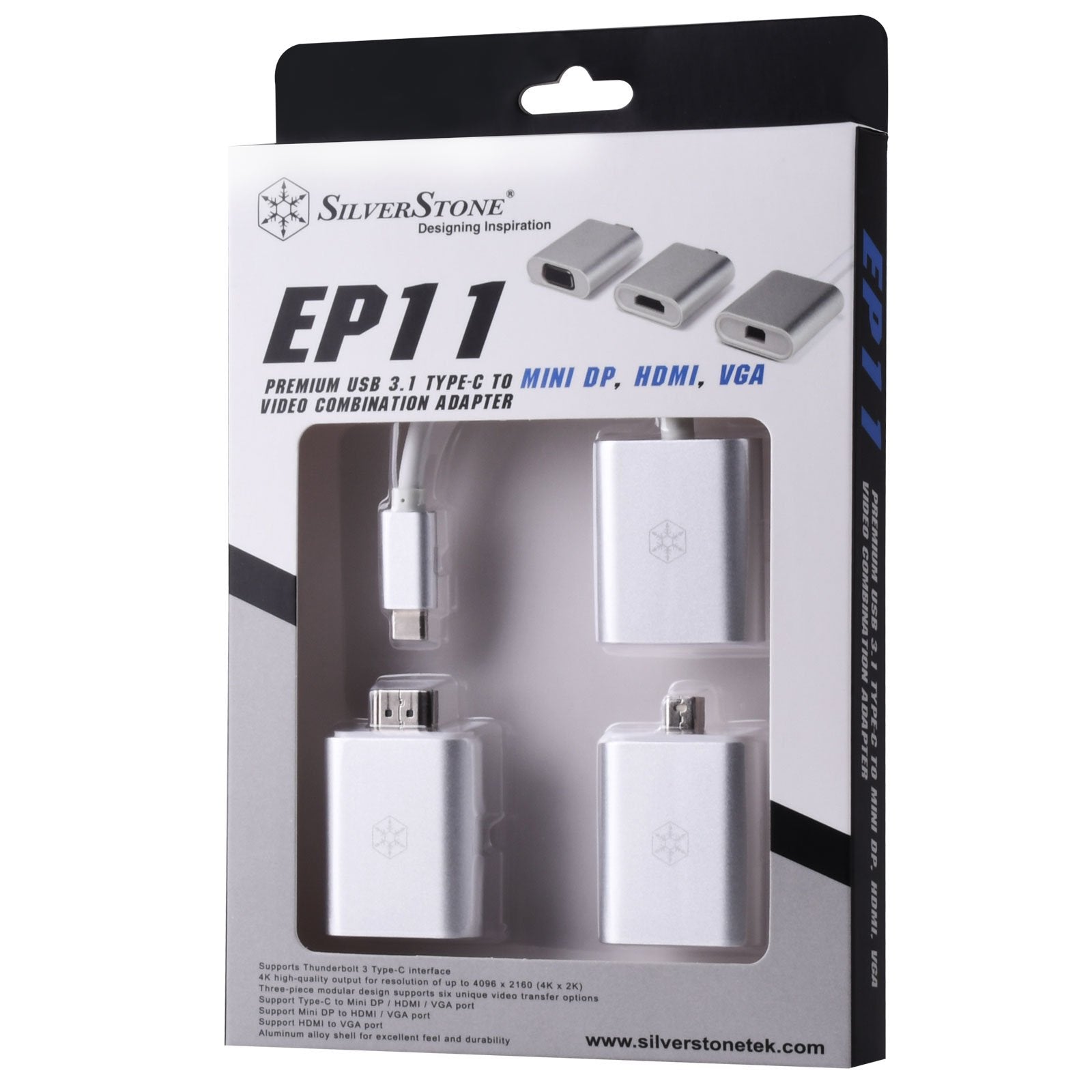 High Quality Usb 3.1 Type C To Minidp, Hdmi 4Kx2K, Vga Video Combination Adapter(Thunderbolt 3 Compatible)