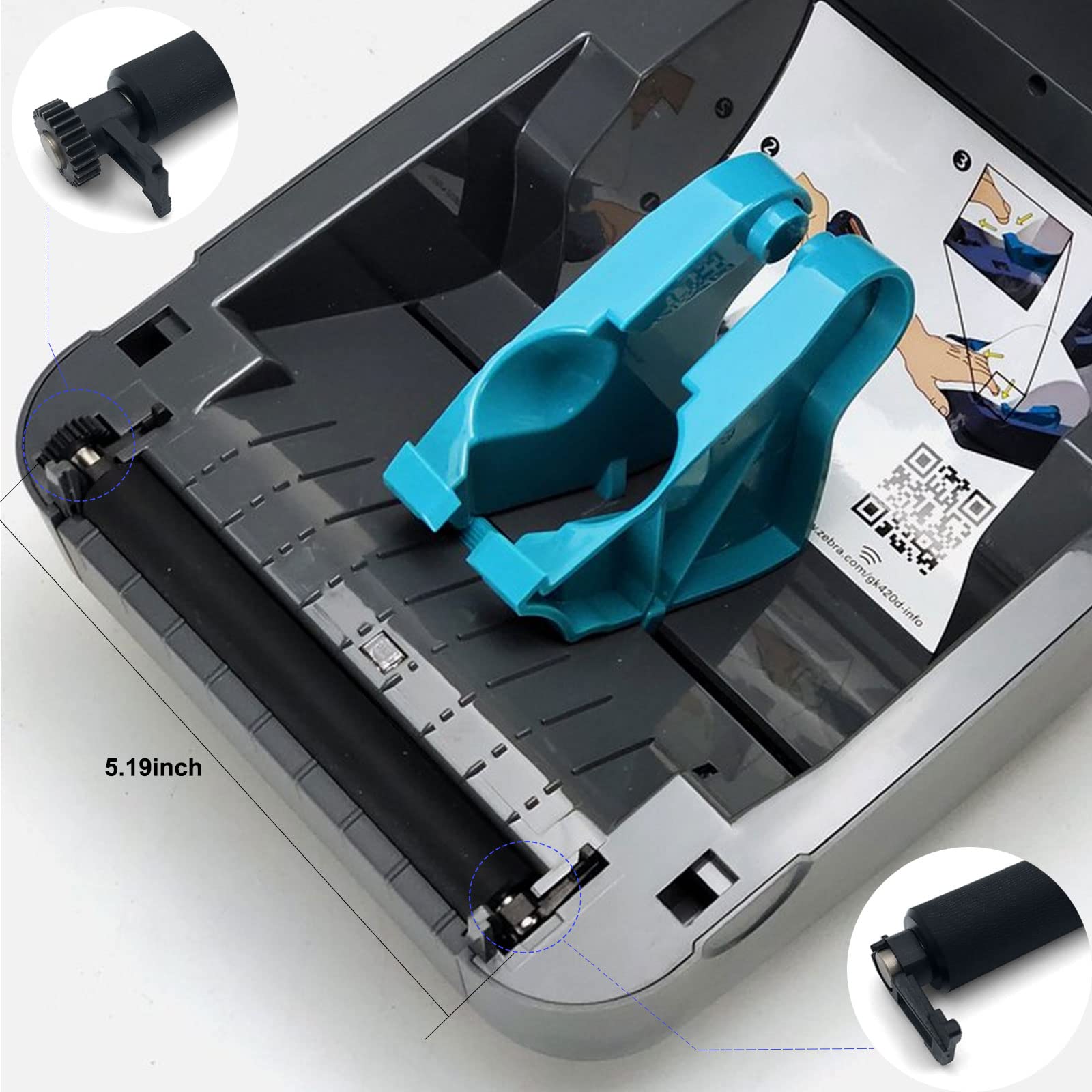 105934 034 Kit Platen Roller For Zebra Gk420D Gx420D Gk430D Gx430D Zp505 Zp550 Zp500 Zp450 Thermal Label Printer