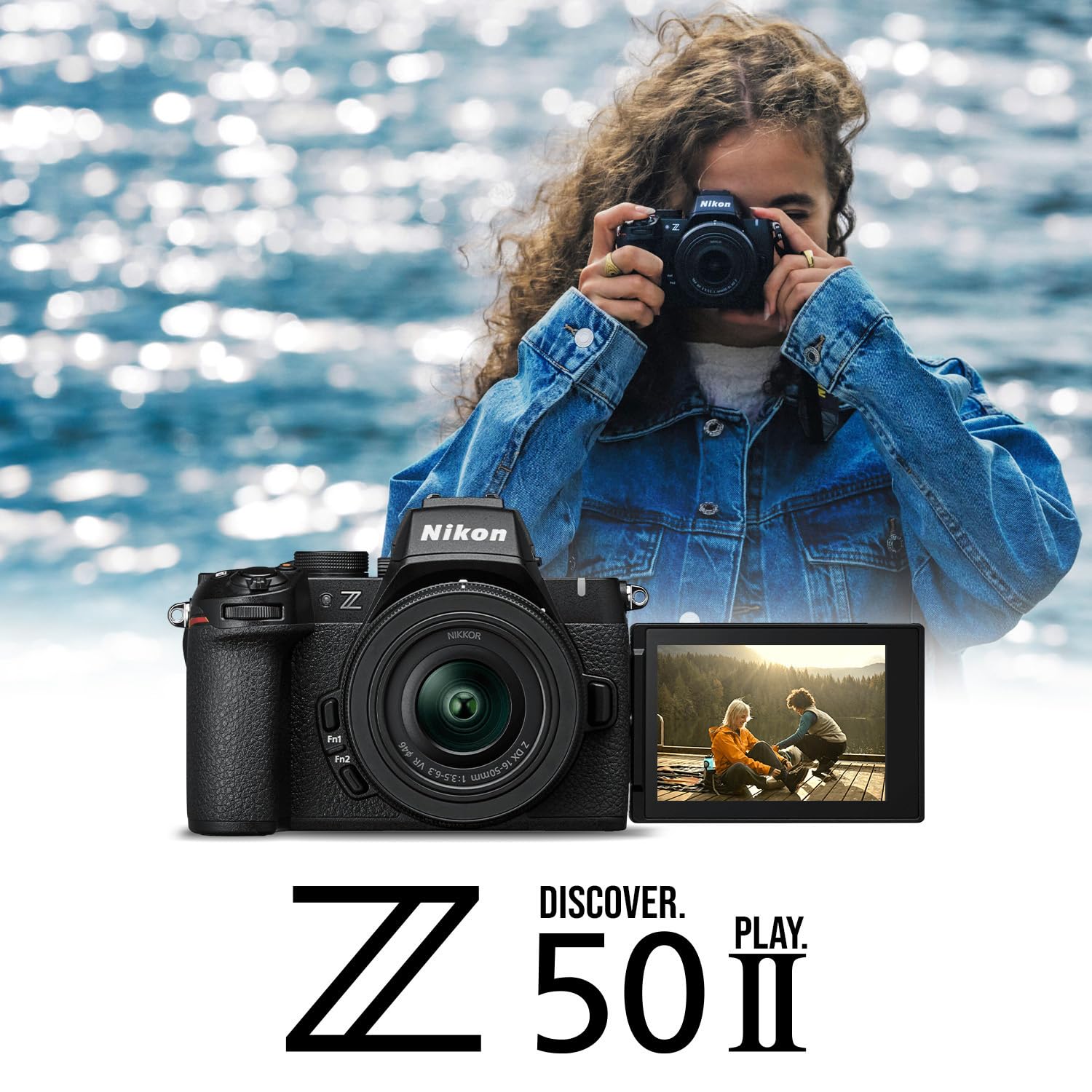 Nikon Z50 Ii 20.9 Mp Dx-Format Lightweight And Compact Mirrorless Camera With 16-50Mm Lens Bundle With Nikon Ftz Ii Mount Adapte