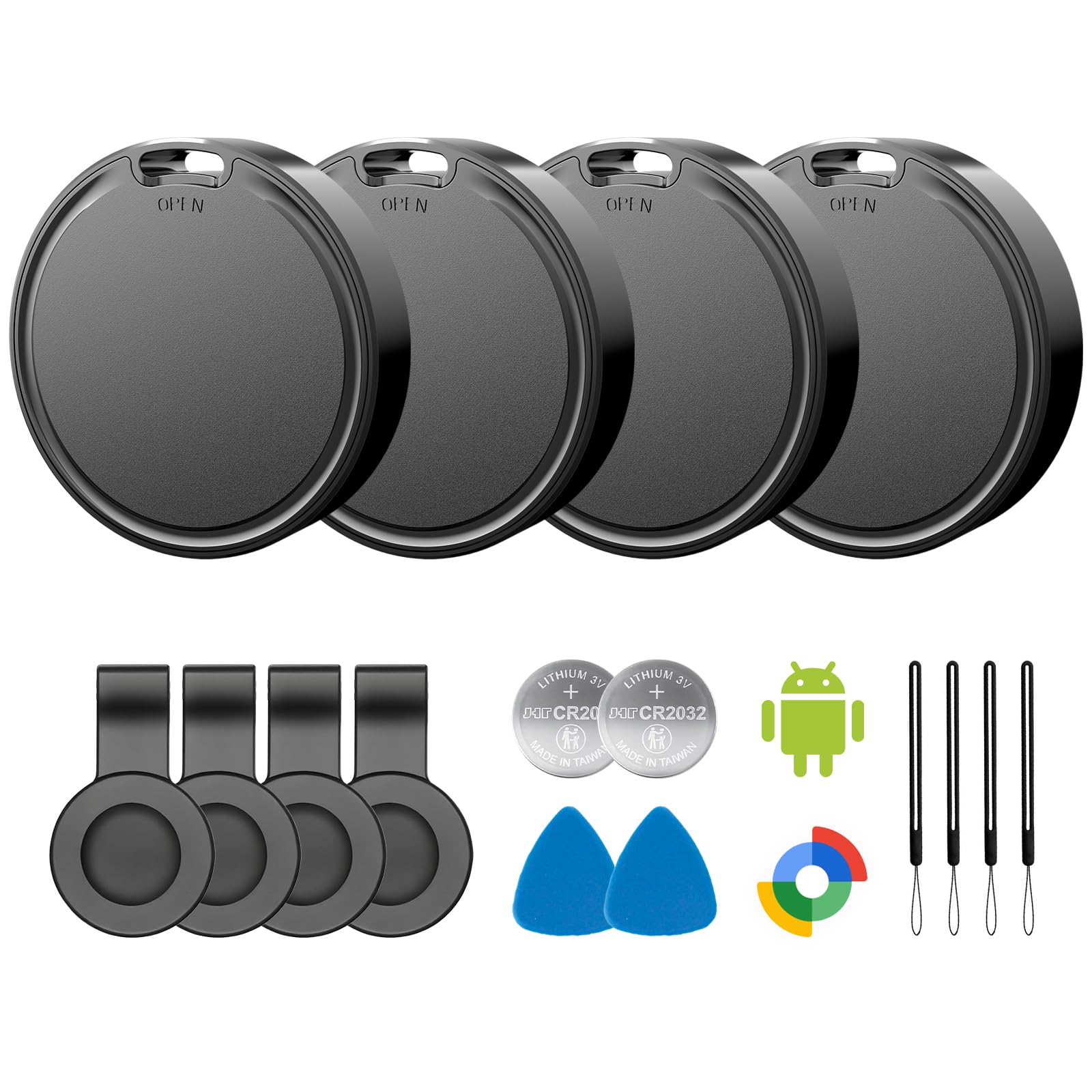 Air Tags for Android,Air Tags-4 Pack Android,Android Tracker Tags with 4 Case,2 Year Battery Life,Google Find Trackers for Googl