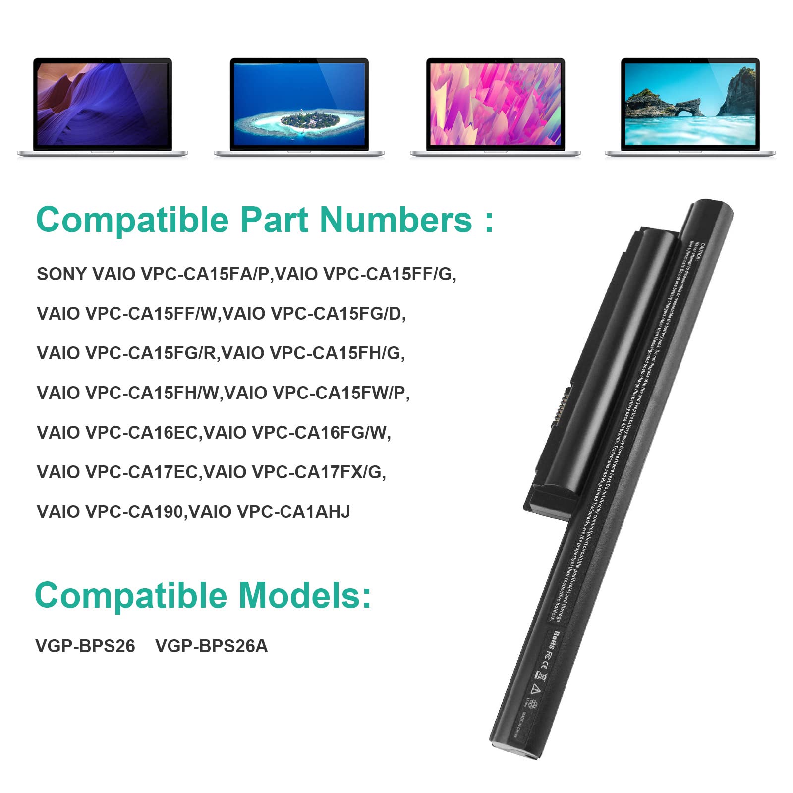 Futurebatt Bps26 New Laptop Battery Fit Sony Vaio Vgp Bps26 Vgp Bpl26 Vgp Bps26A Pcg 61A12L Pcg 61A13L Pcg 61A14L Pcg 71713L Pcg