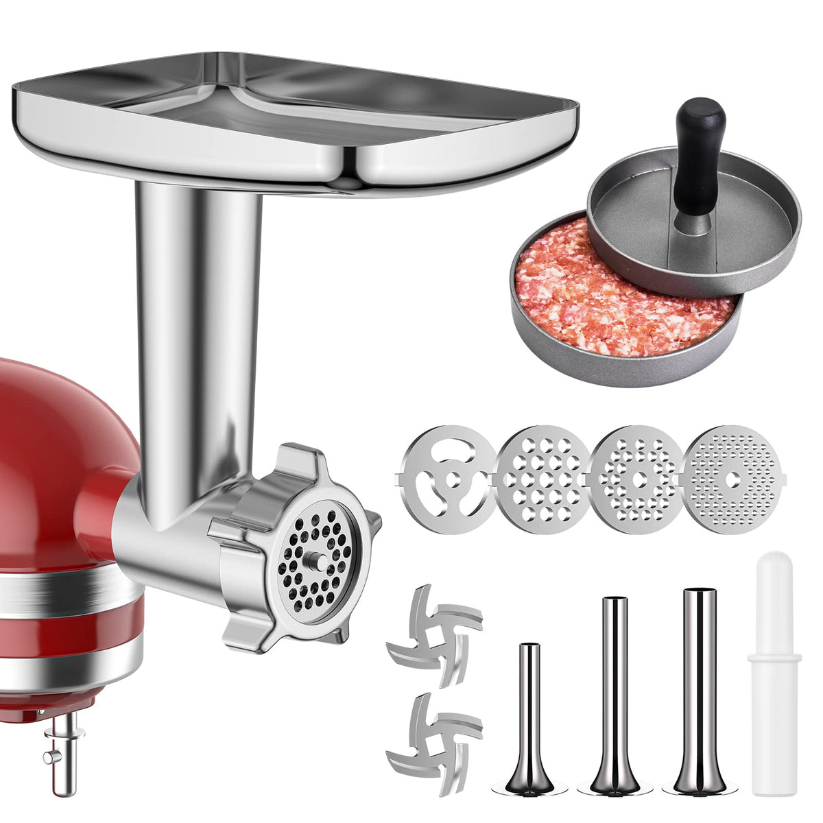 Metal Food Grinder Attachment For Kitchenaid Stand Mixers Hozodo Meat Grinder, Sausage Stuffer, Great Attachment For Kitchenaid