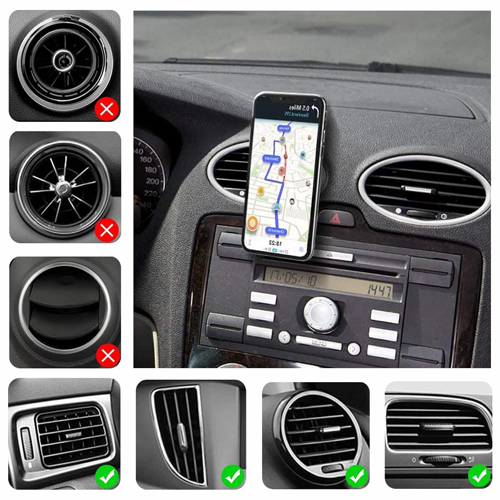 Zanedy Car Universal Phone Mount For Collapsible Grip/Socket Mount Phone Holder Pop Air Vent Out Stand Car Mount 360 Degrees Das