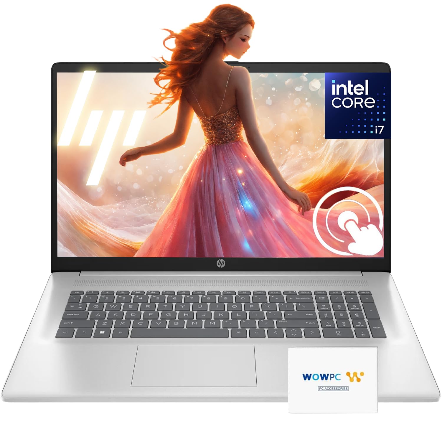 Hp 17.3'' Touchscreen Laptop | Intel 7 150U Processor (10 Core) | 64Gb Ram | 1Tb Storage (512Gb Pcie Ssd + 512Gb External Hard D