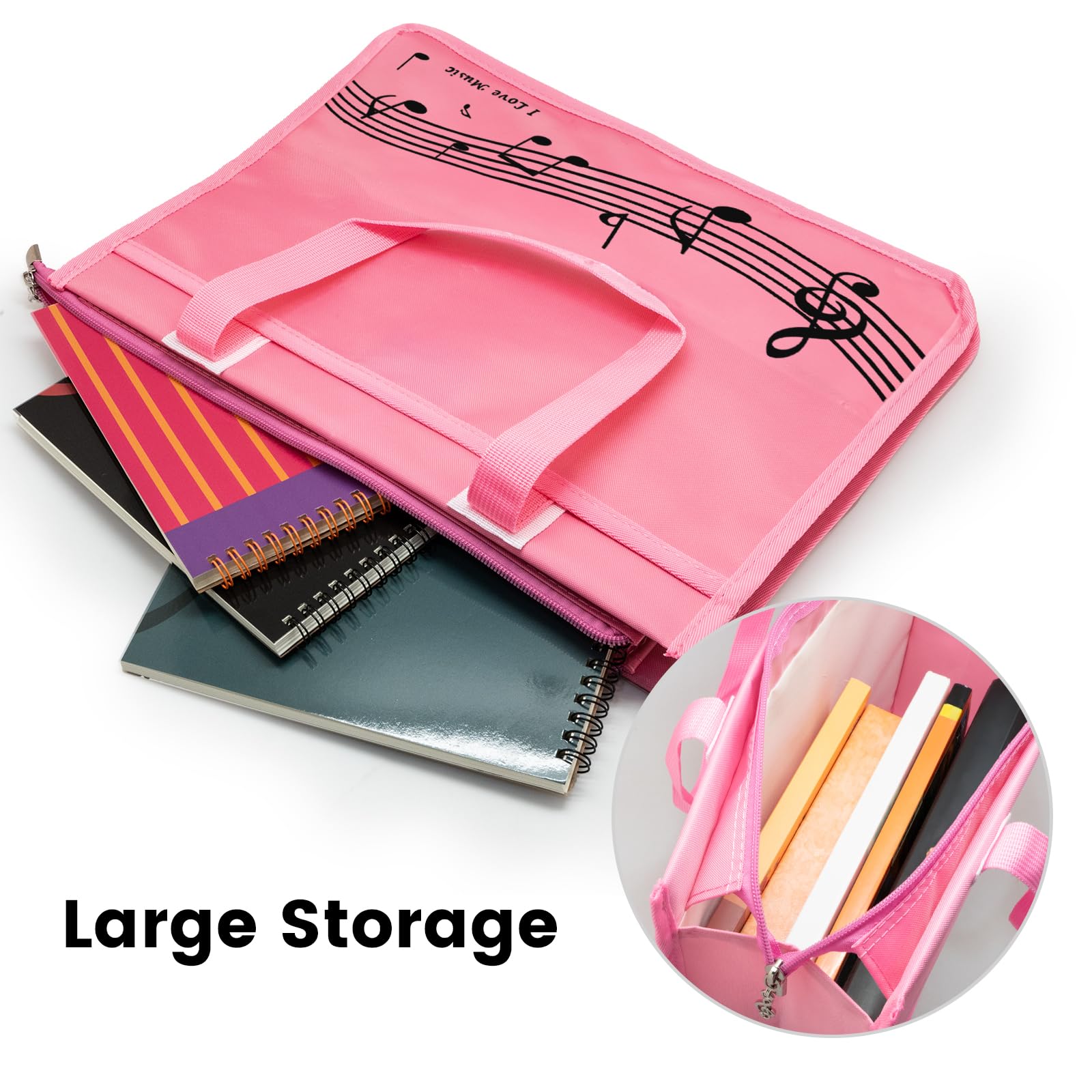 Bestsounds Piano Bag, Zipper Waterproof Music Book Tote Bag Piano Accessories For Students Kids, Women, Gifts For Musicians (Pin