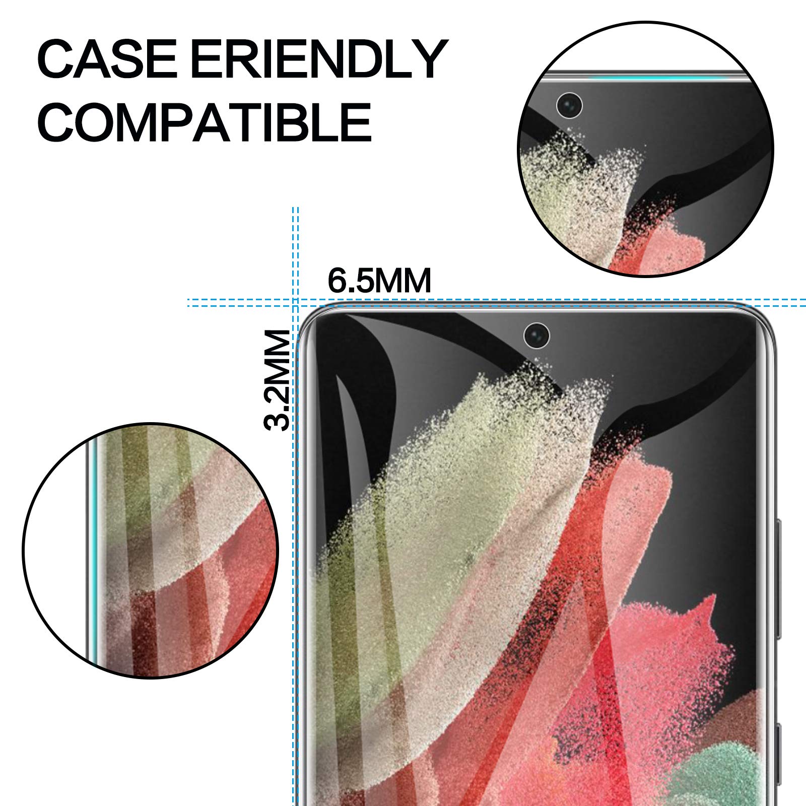 Lywhl 2 Pack For Galaxy S21 Ultra Privacy Screen Protector, Anti Spy Full Adhesive Coverage Film For Samsung Galaxy S21 Ultra, [