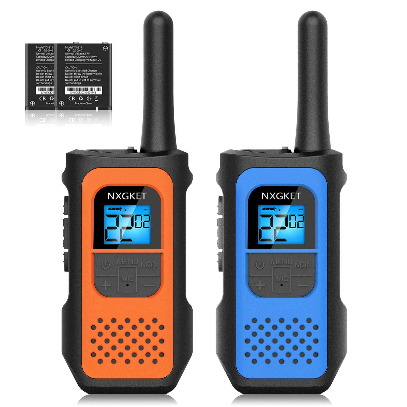 Nxgket Walkie Talkies Long Rnage For Adults Noaa Wether Alert, Rechargeable Walkie Talkie 2 Way Radios 22 Channels Vox Scan With