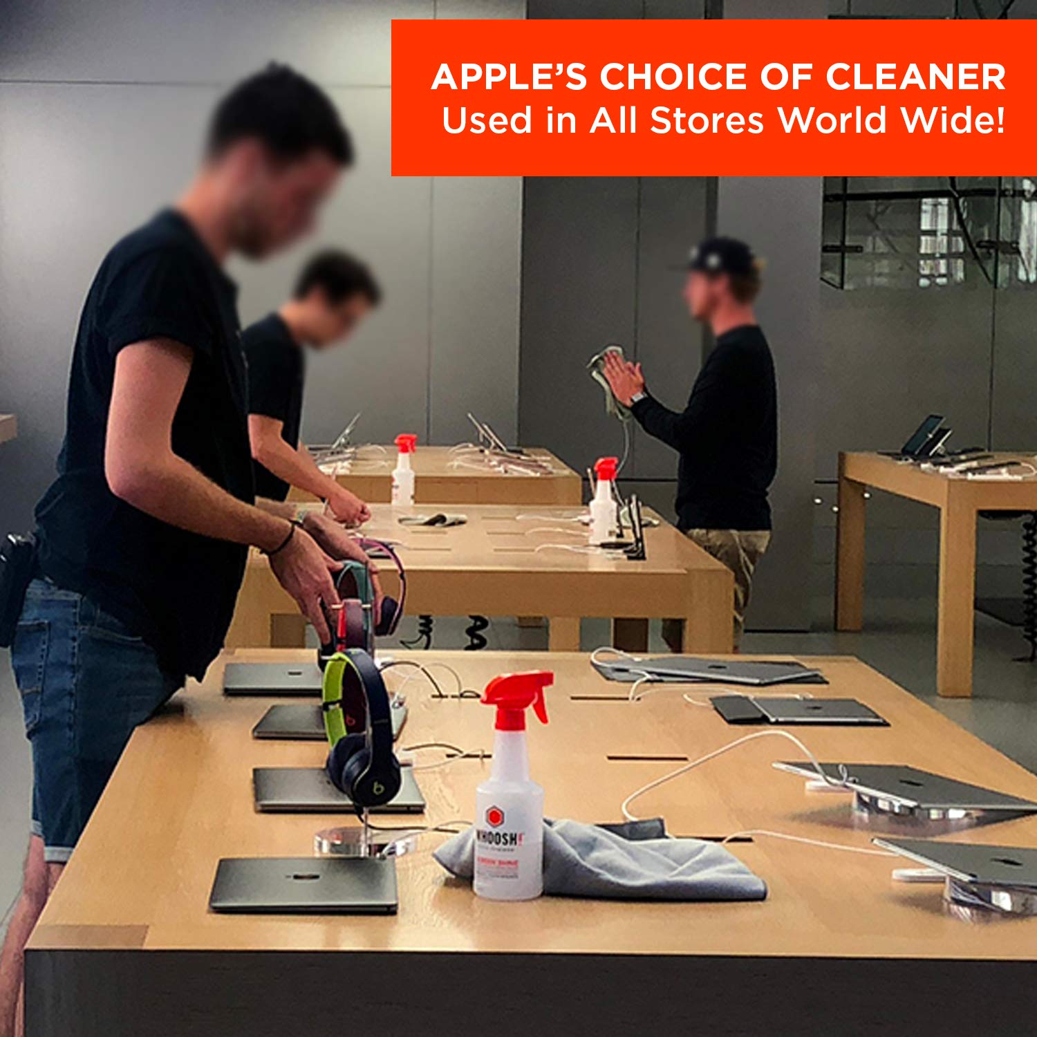 Whoosh! Large Screen Cleaner Spray And Wipe   16.9 Fl Oz + 1 Microfiber Cloth Wipe   For Tv, Car, Computer, Laptop, Macbook, Ipa