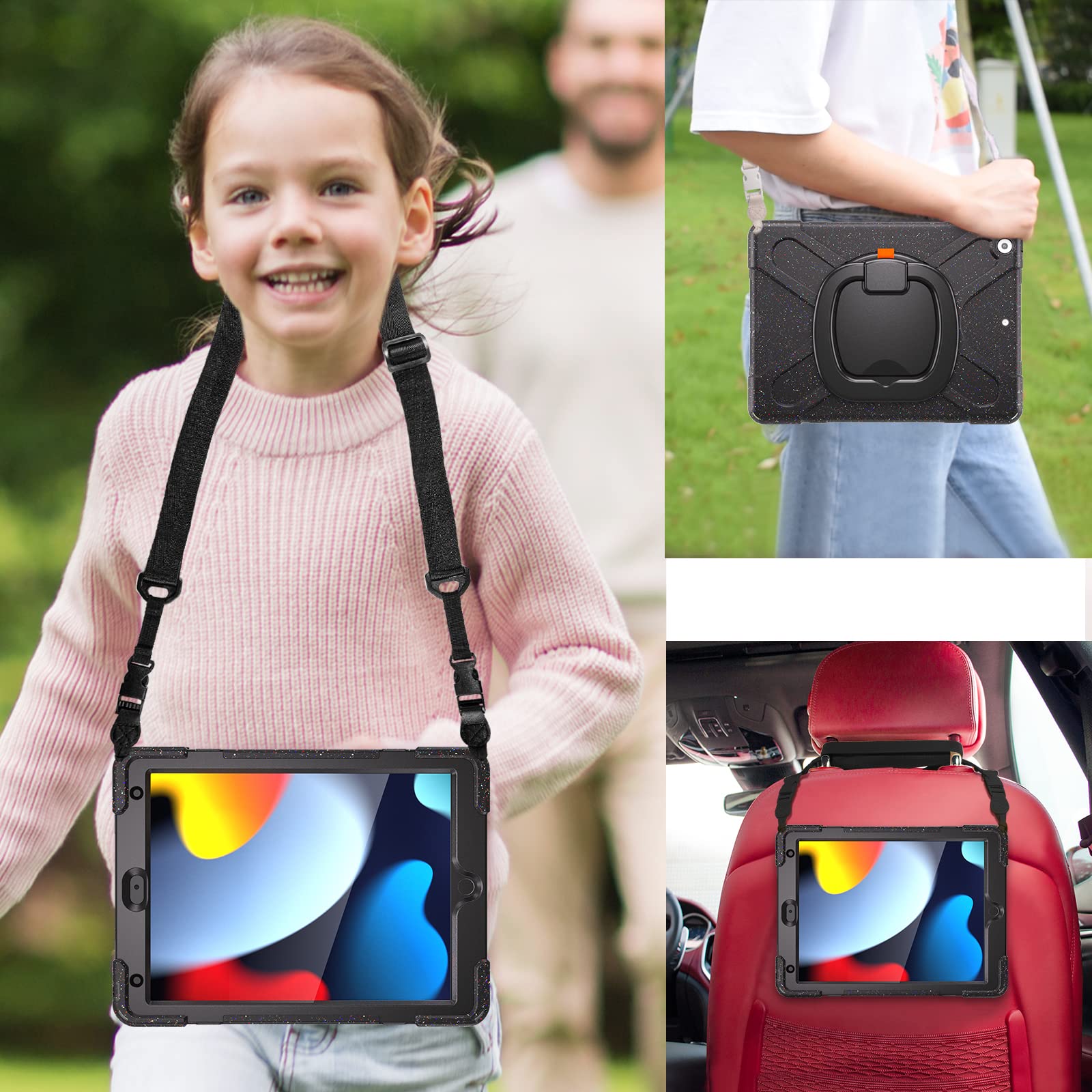 Braecn For Ipad 9Th 8Th 7Th Generation 10.2    2021 2020 2019 Case Kids, Shockproof Silicone Case With Screen Protector, Pencil