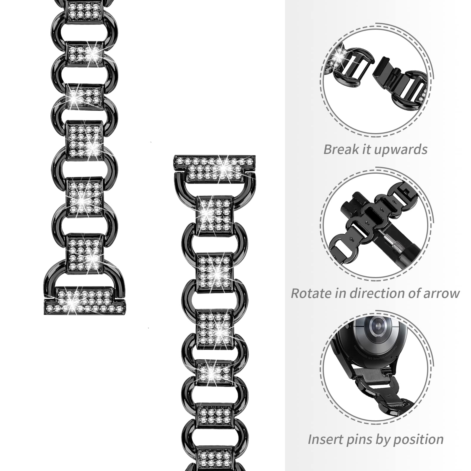 Joyozy Bling Jewelry Bands Compatible With Samsung Galaxy Watch 5 40Mm 44Mm/Galaxy Watch 5 Pro 45Mm/Galaxy Watch 4 40Mm 44Mm/Wat