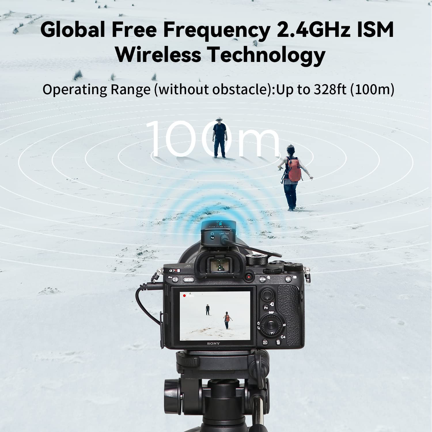 Boya By-Xm6 2.4Ghz Adaptive Frequency Hopping Wireless Lavalier Microphone Kit, 328Ft Barrier-Free Transmission, 7 Hours Battery