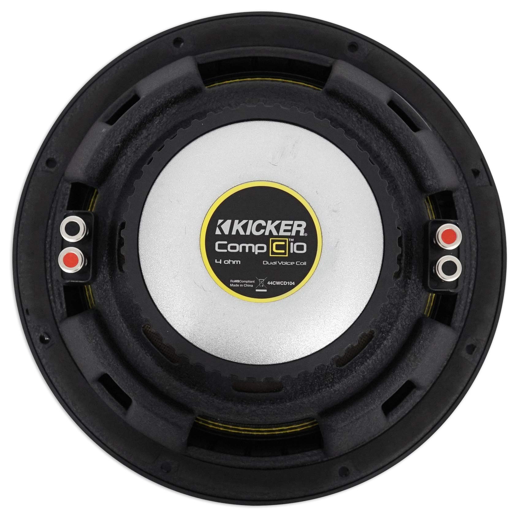 Kicker 44Cwcd104 Compc 10'' 500 Watt Dual 4 Ohm Car Audio Subwoofer Sub Cwcd104