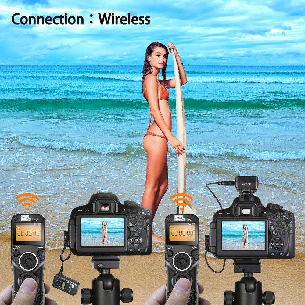 Wireless Shutter Remote Compatible For Canon, Pixel Tw-283 N3 Shutter Remote Control Wireless Remote Shutter Release Timer Compa