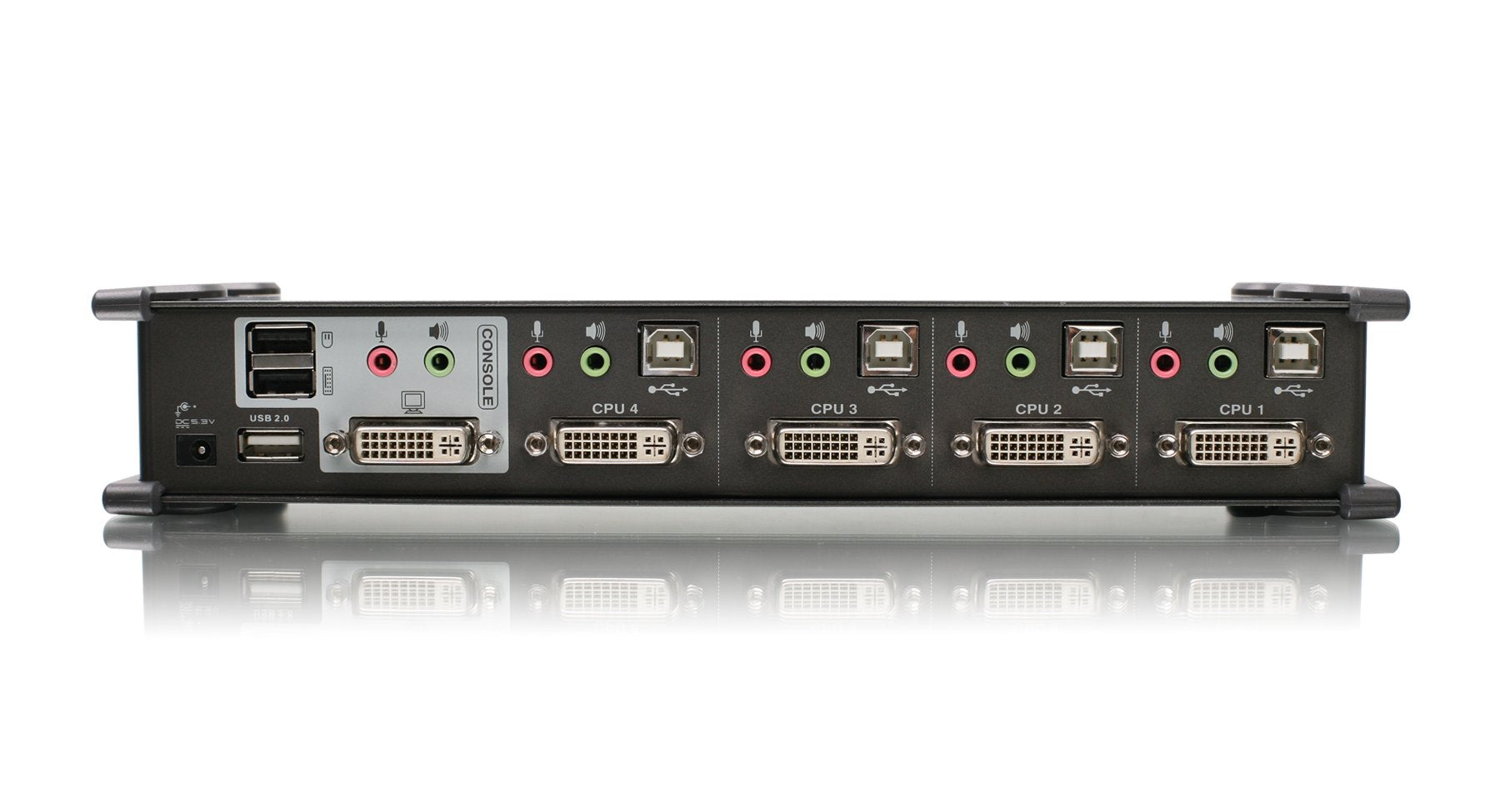 Iogear 4 Port Dvi Kvmp Switch With Full Set Of Cables (Gcs1104 Taa Compliant)