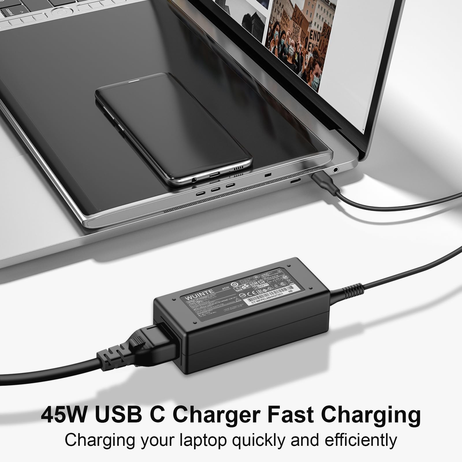 45W For Acer Laptop Charger   Chromebook Charger, Usb C Fast Power Adapter