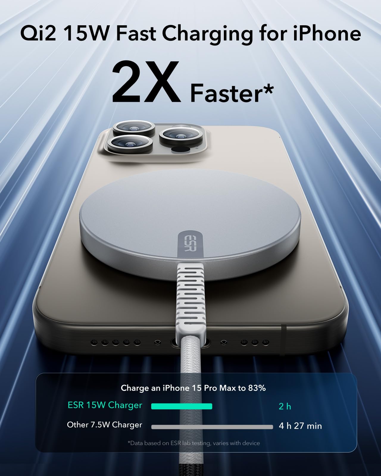 Esr Halolock Qi2 Wireless Charger, 15W Magsafe Charger Iphone, Wireless Charging Pad For Iphone 15/14/13/12 Series, Airpods 4/3/