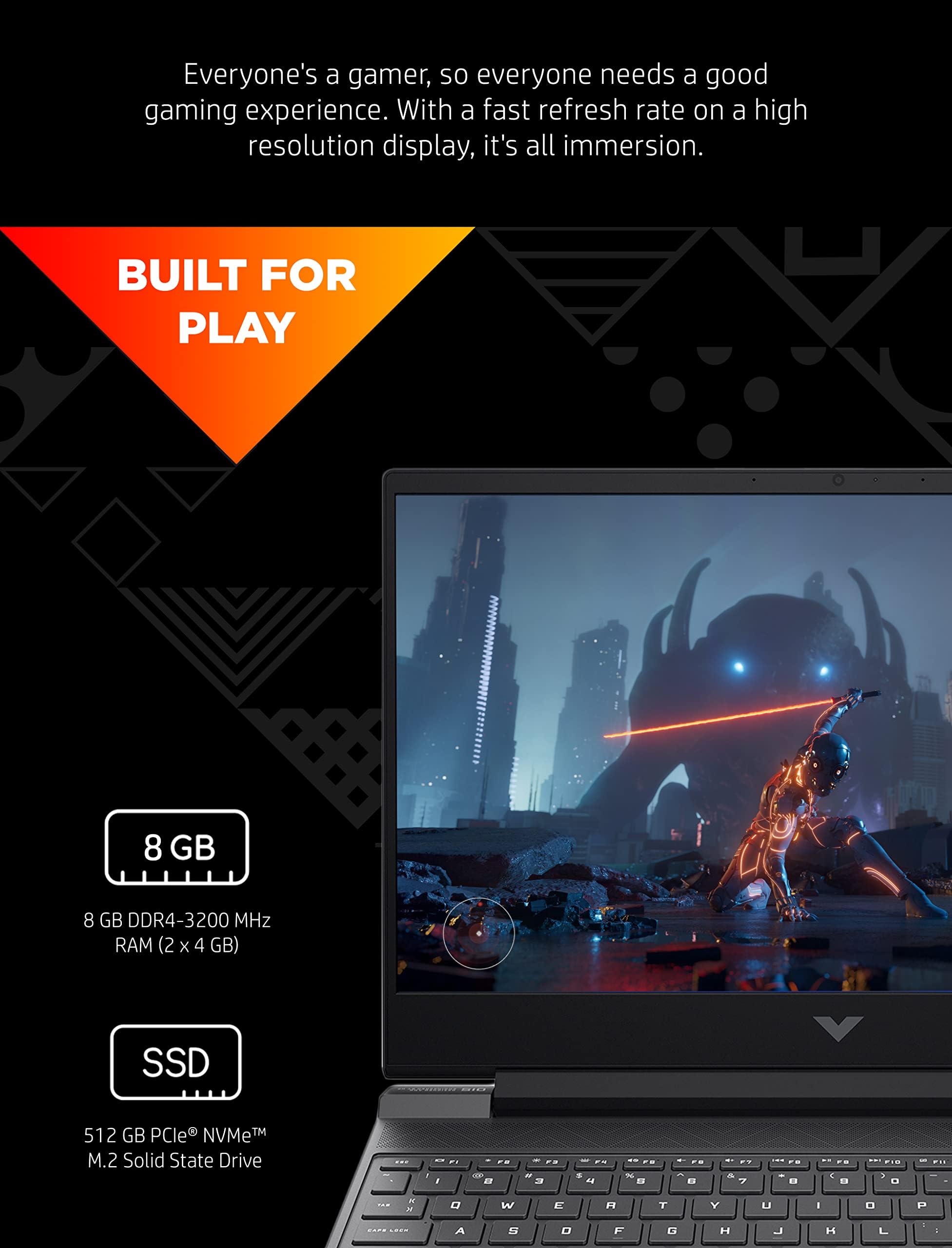 Victus By Hp 15 Gaming Laptop, Nvidia Geforce Rtx 3050, 12Th Gen Intel Core I5 12500H, 8 Gb Ram, 512 Gb Ssd, Full Hd Display, Wi