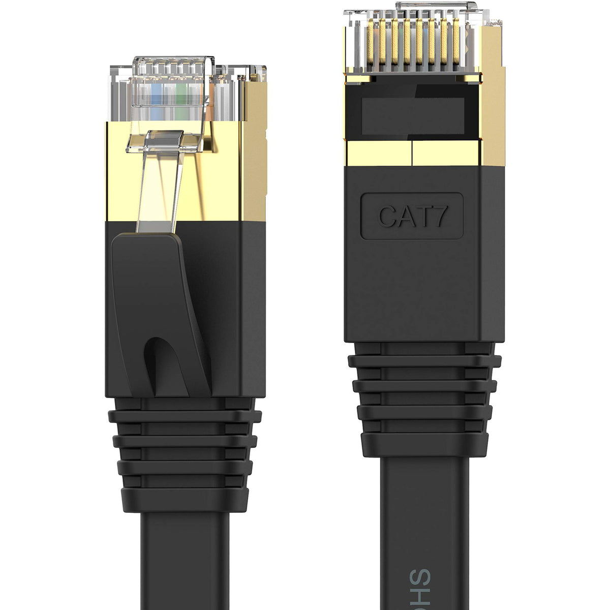 Cat 7 Ethernet Cable 35 Ft High Speed 10Gbps 600Mhz, Shielded Ethernet Cord, Lan Cable With Rj45, Weatherproof Flat Internet Net