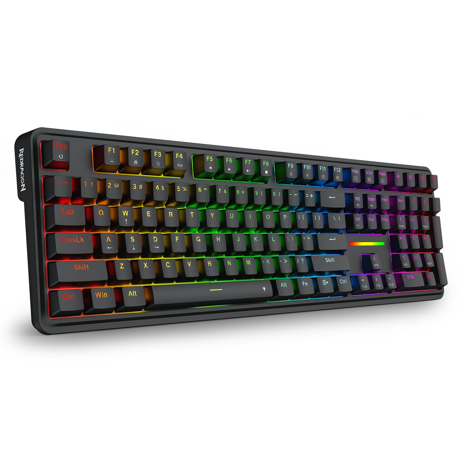 Redragon K745 Wired Gasket RGB Gaming Keyboard, 108 Keys Mechanical Keyboard w/Extra 4 Hotkeys, Upgraded Hot-swappable Socket, 5