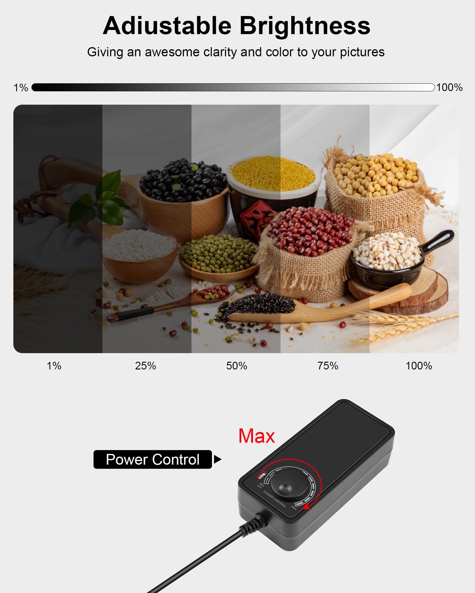 Puluz 32''X32'' Light Box Photography, Large Photo Light Box With 3 Stepless Dimming Light Panel, 234 Led Beads, Professional Ph