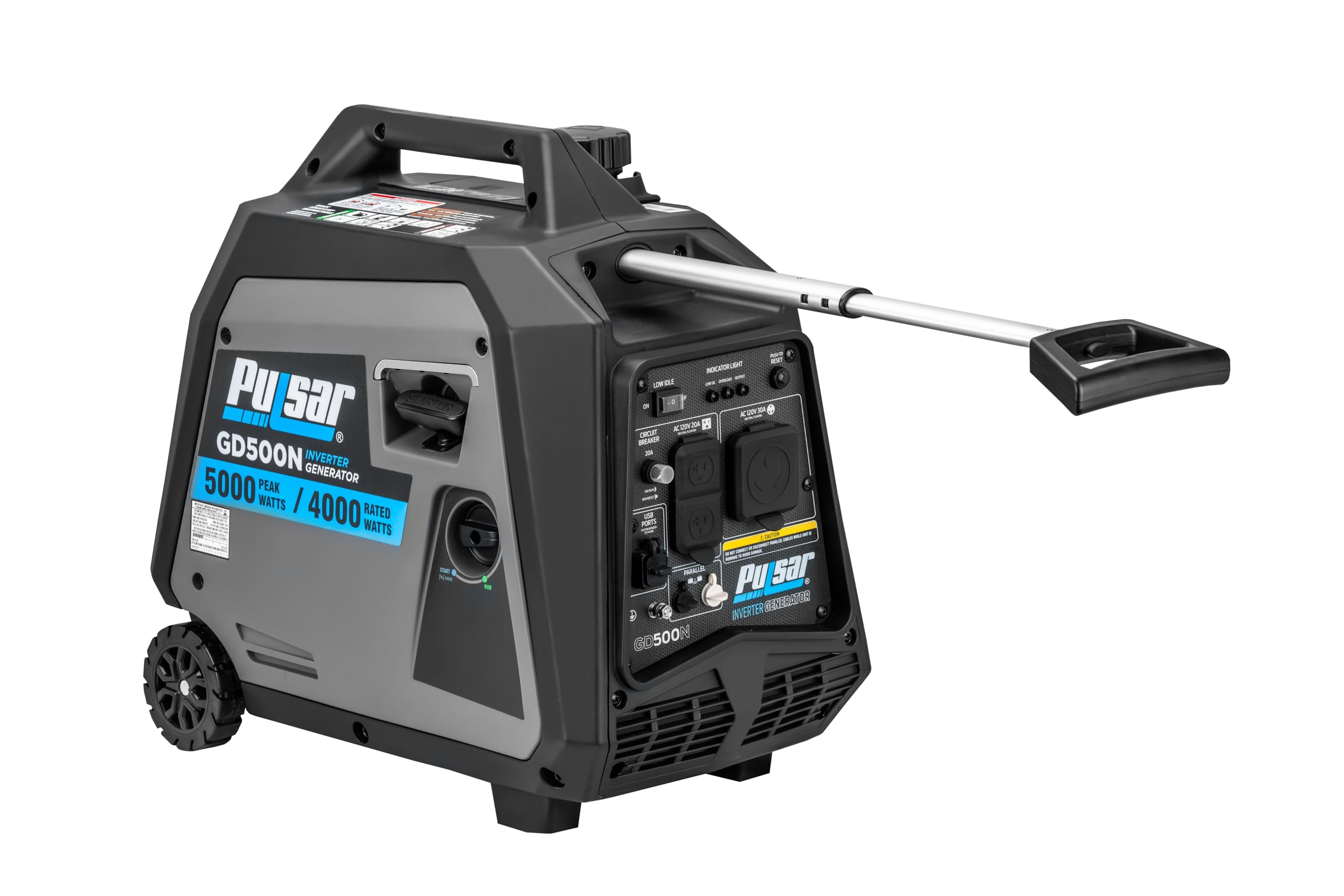 Pulsar Products Gd500N, 5000W Portable Super Quiet Inverter Generator, Rv Ready, Carb Compliant