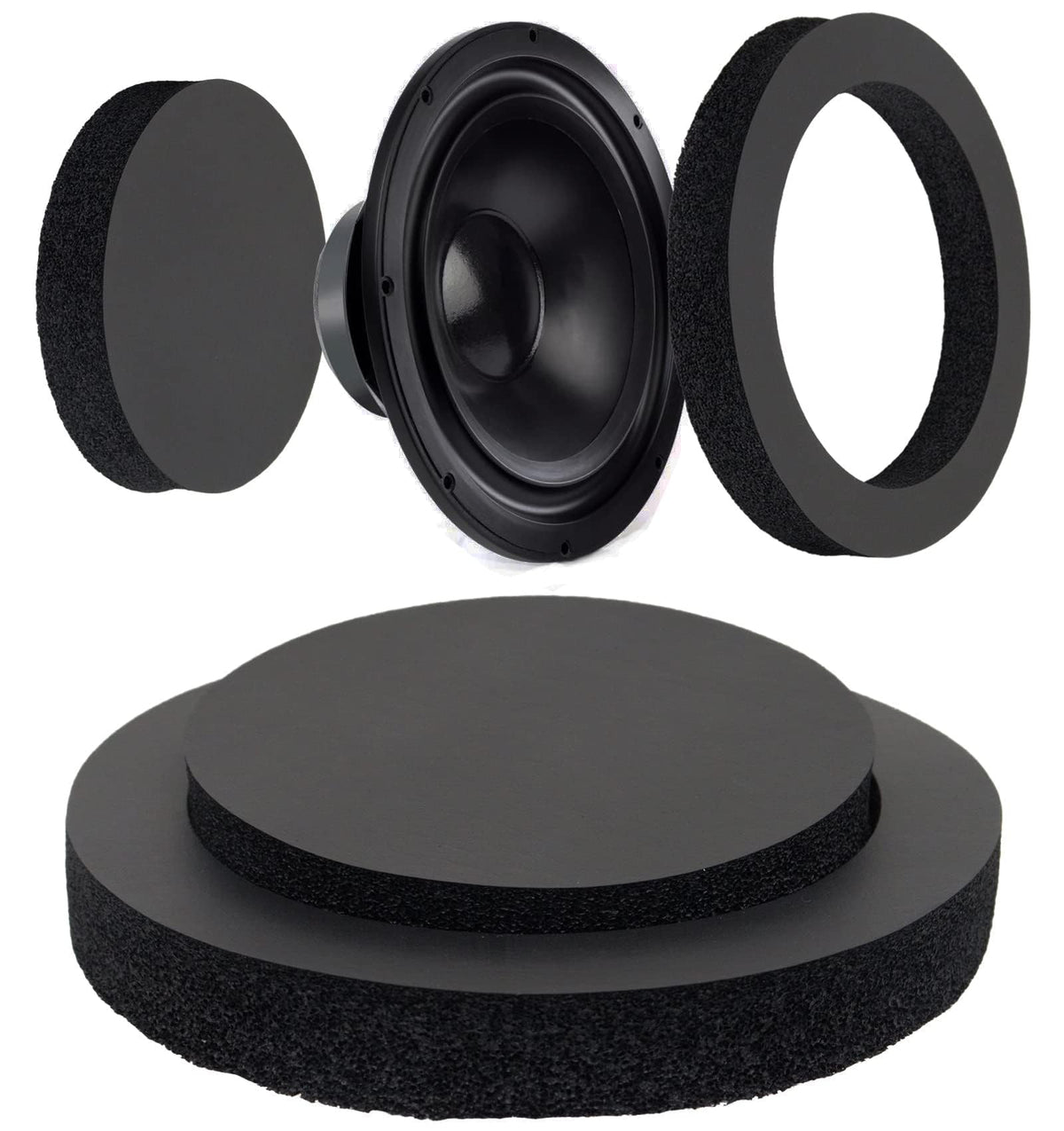 Benliudh Car Door Speaker Fast Rings Foam Bass Blockers, Car Universal Foam Speaker Enhancer System Kit For 6'' And 6.5'' Speake