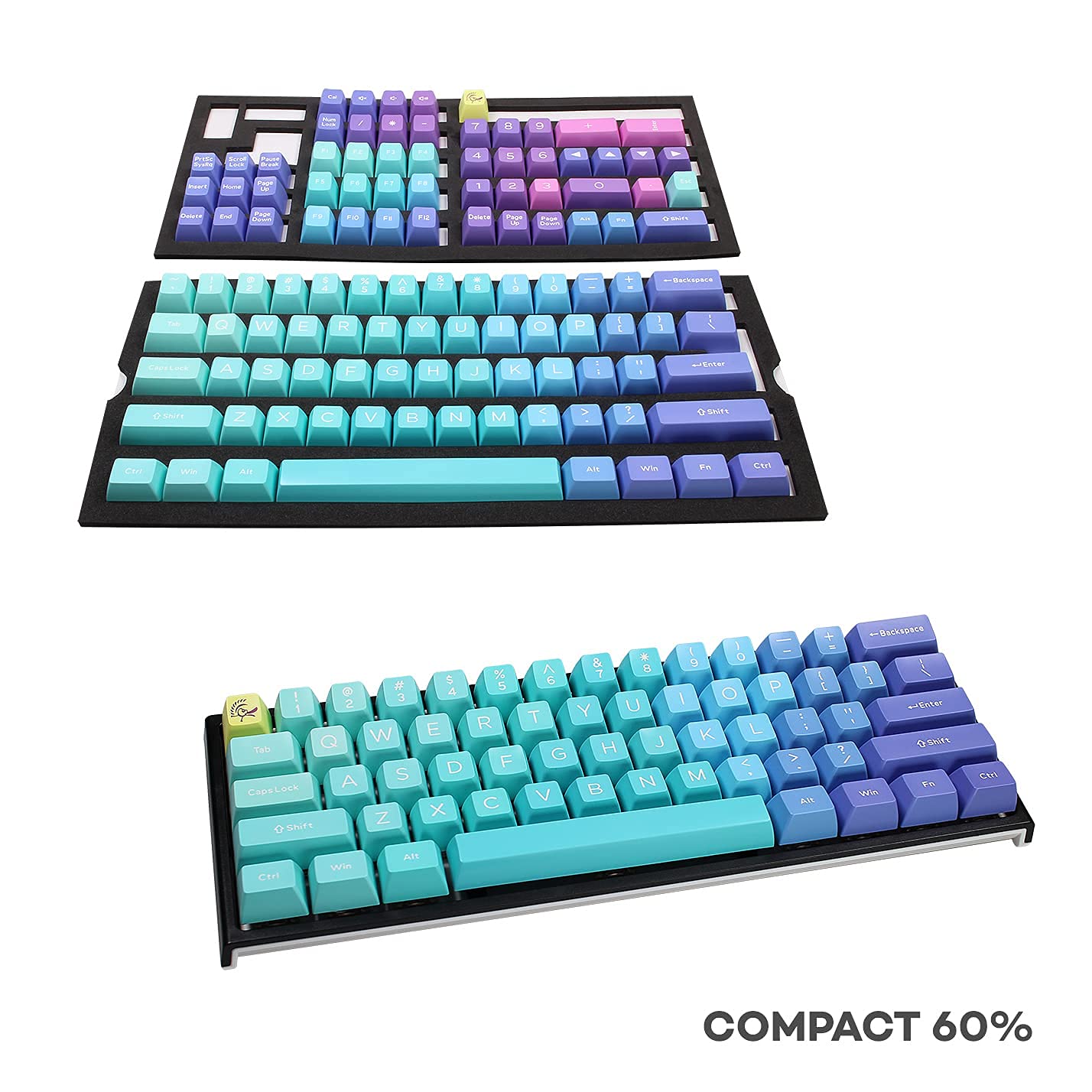 108 Key Abs Double Shot Sa Keycap Set   Azure (Hardcap/Ducky)