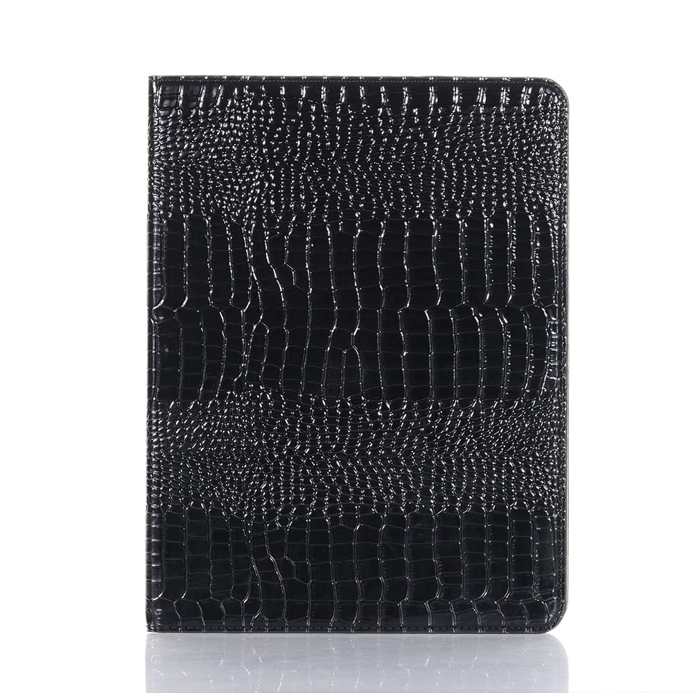 iPad Pro 11 (M5 2025) (M4 2024) Case for Women, DMaos Crocodile Synthetic Leather Folio Smart Cover with Card Pencil Holder - 