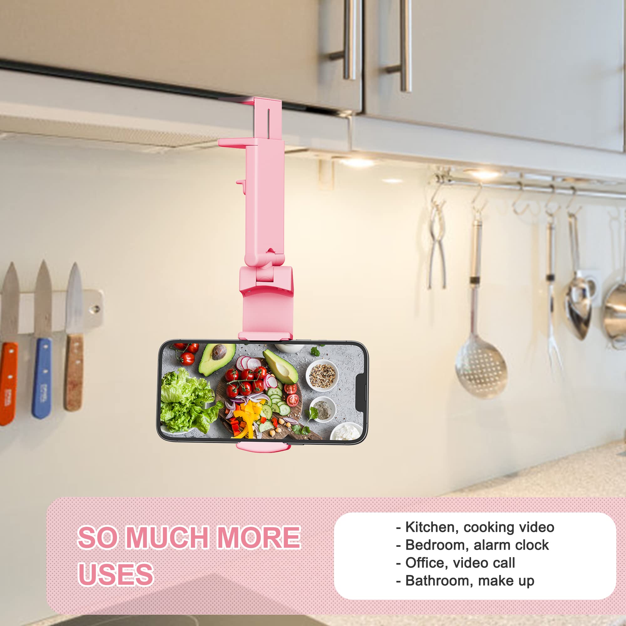 Perilogics Airplane Phone Holder Mount Universal In Flight Hands Free Viewing With Multi-Directional Dual 360 Degree Rotation (P