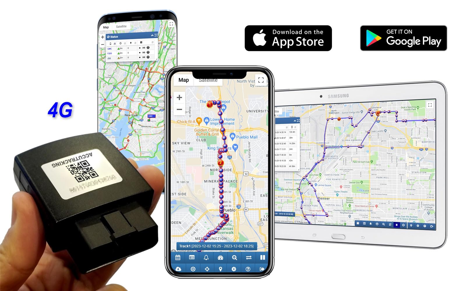 Accutracking Vtplug Tk374 Gps Tracker For Vehicles   4G Lte Obd Gps Tracker For Car Truck Fleet Teen Driver, Diagnostic, Subscri