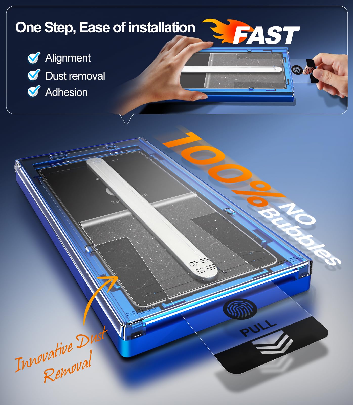 Ez-Glaz-4 Pack For Galaxy S25/ S24 [6.2''] Screen Protector, 100% Fingerprint Unlock, 9H+ Hardness Military Grade Shatterproof L