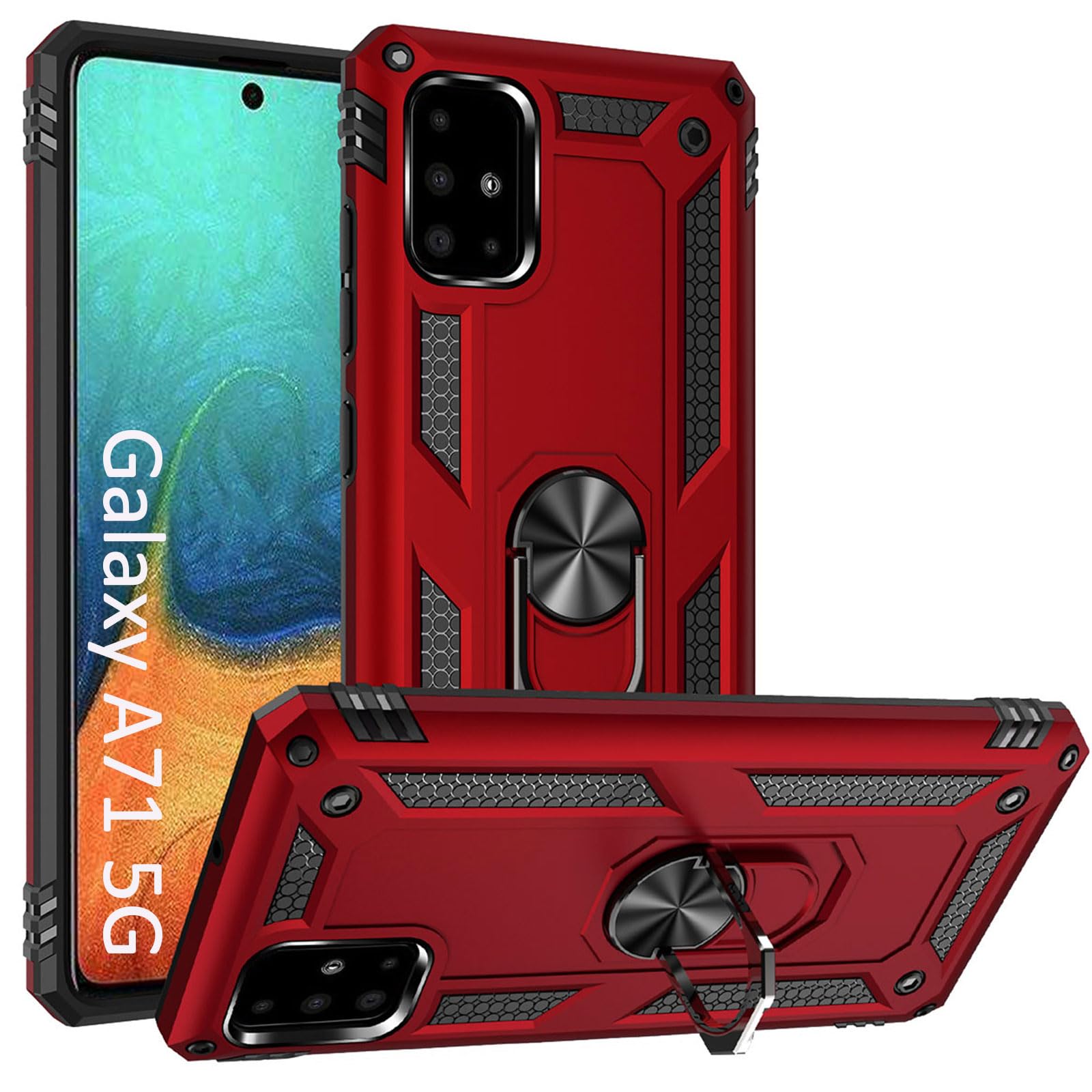 Addit A71 5G Case, Samsung Galaxy A71 5G Case Military Grade Protective Samsung Galaxy A71 5G Cases Cover With Ring Car Mount Ki