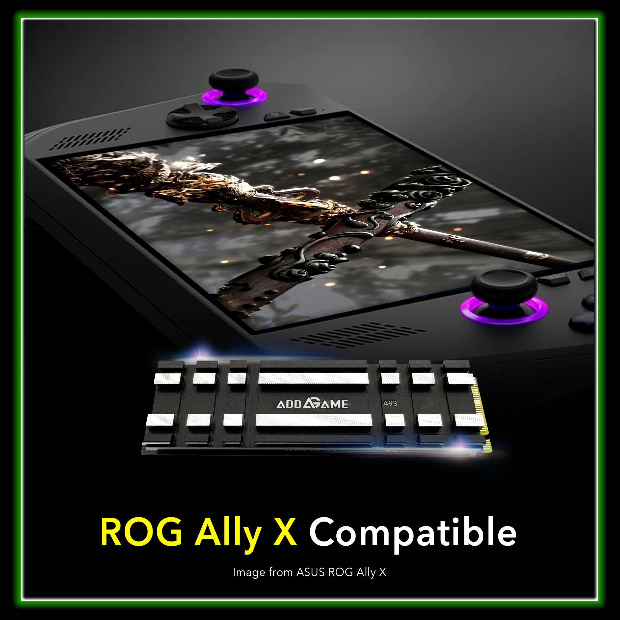 Addlink A93 1Tb Gaming Pc Ps5 Ssd With Heatsink, Up To 7200Mb/S, Gen 4 Pcie Nvme M.2 2280, Slc Cache Internal Hard Drive