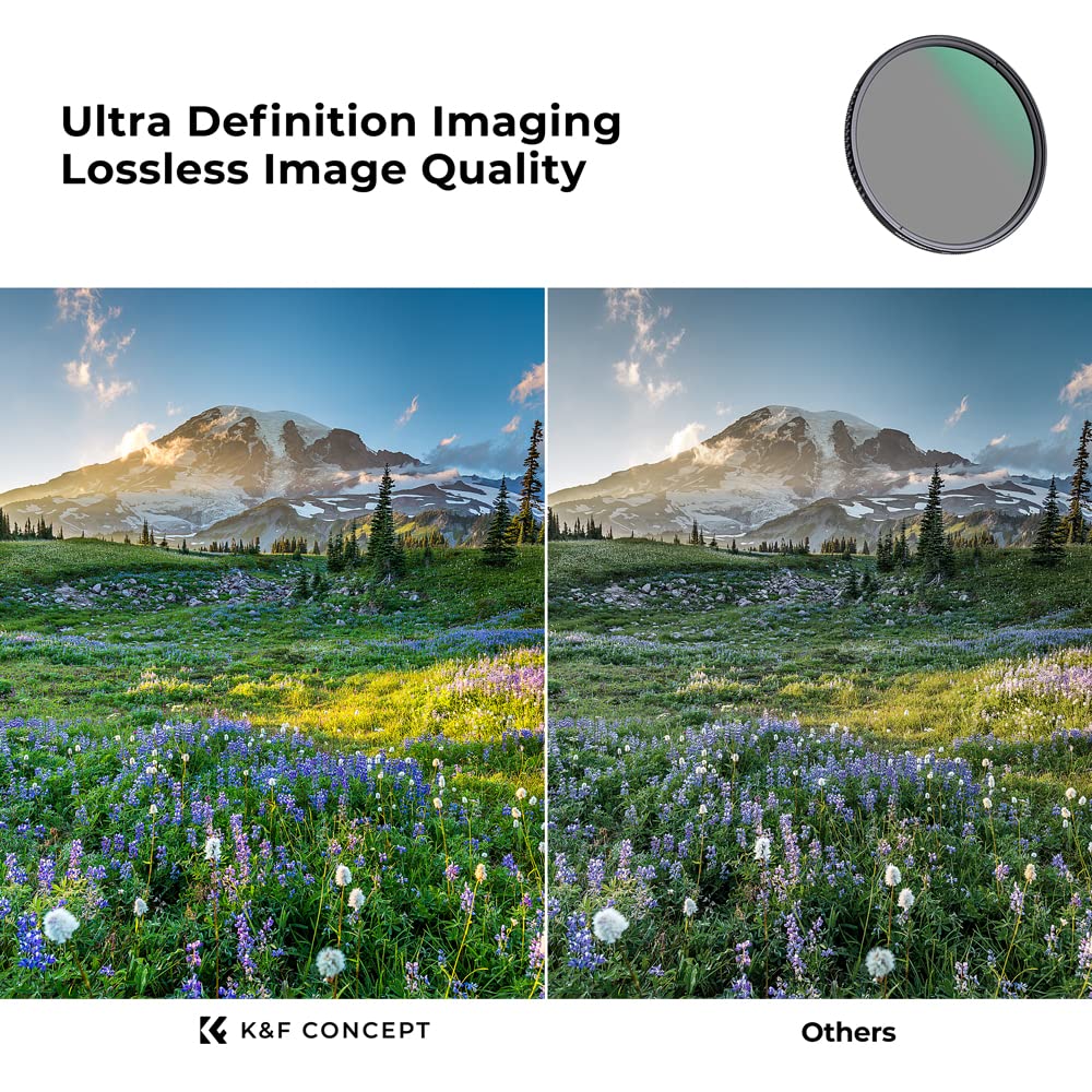 67Mm Circular Polarizers Filter, K&F Concept Waterproof Circular Polarizing Filter With 24 Multi Layer Coatings Cpl Filter For 6