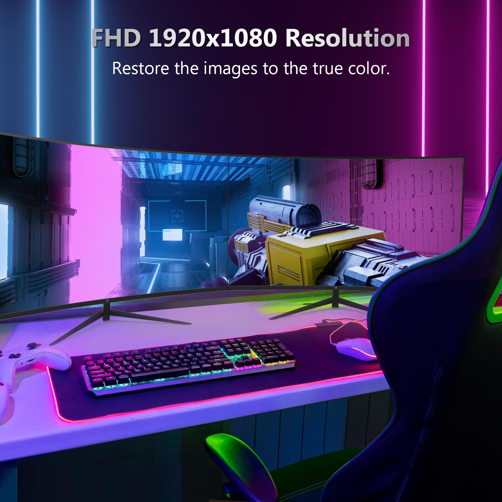 Z Edge 27 Inch Curved Gaming Monitor 16:9 1920X1080 240Hz 1Ms Frameless Led Gaming Monitor, Ug27P Amd Freesync Premium Display P