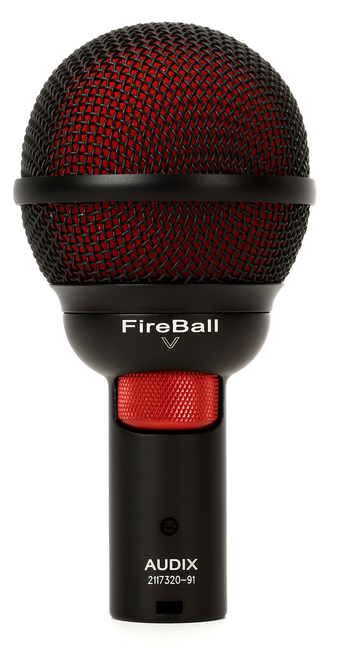 Audix Fireball V Beatbox/Harmonica Microphone With Volume Control   Black/Red