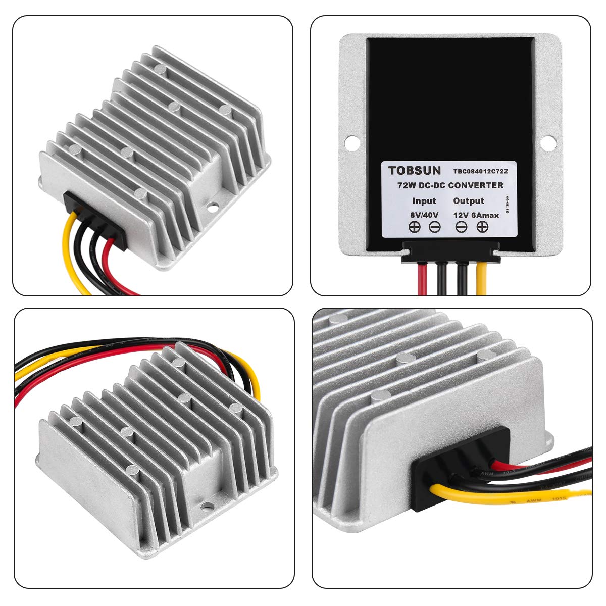 Dc Voltage Reducer Converter Dc 8V 40V To 12V 6A 72W Automatic Step Down Up Voltage Regulator Power Converter Waterproof Module