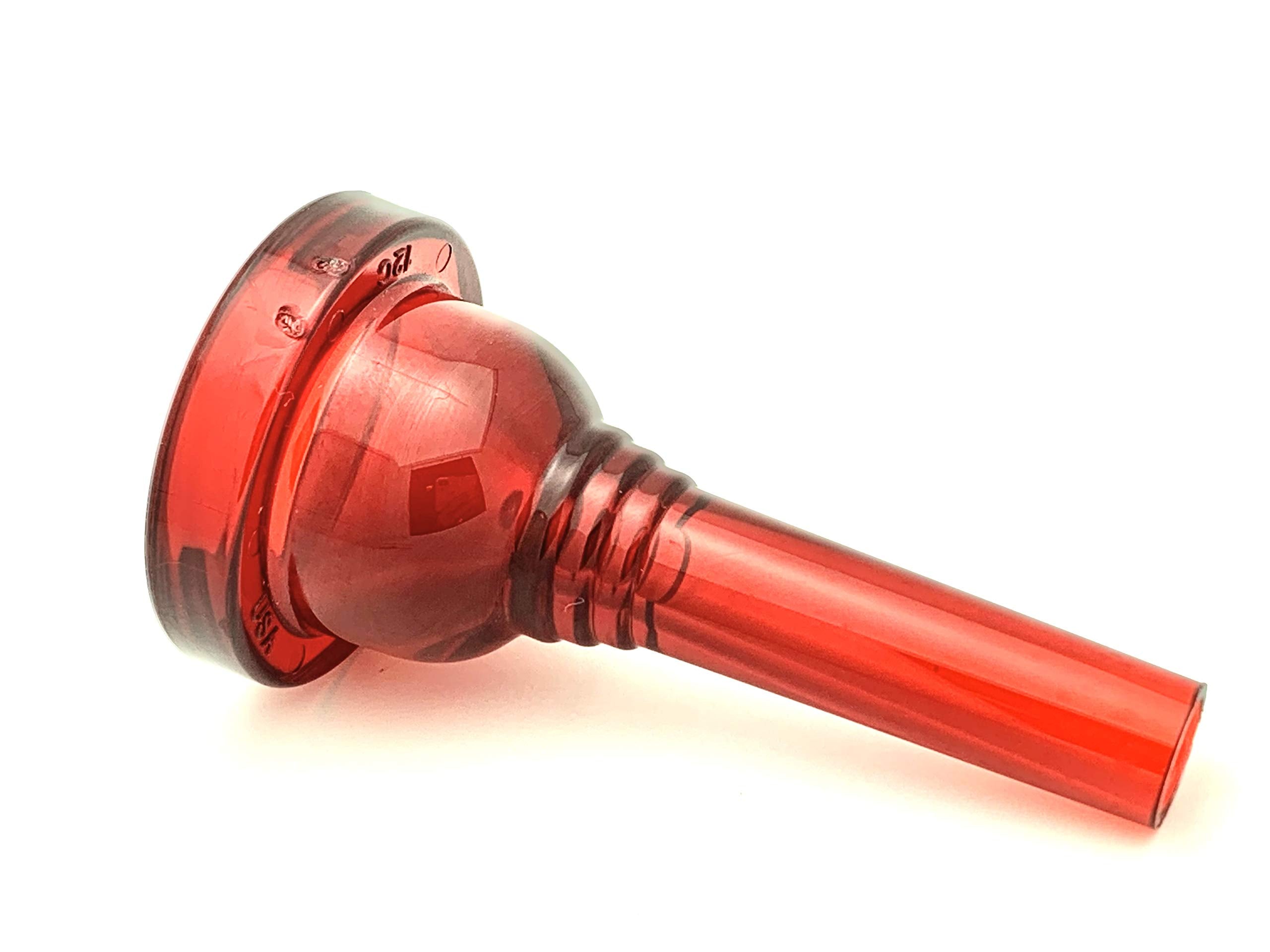 Kelly 12C   Small Shank Trombone/Baritone Lexan Mouthpiece   Crystal Red