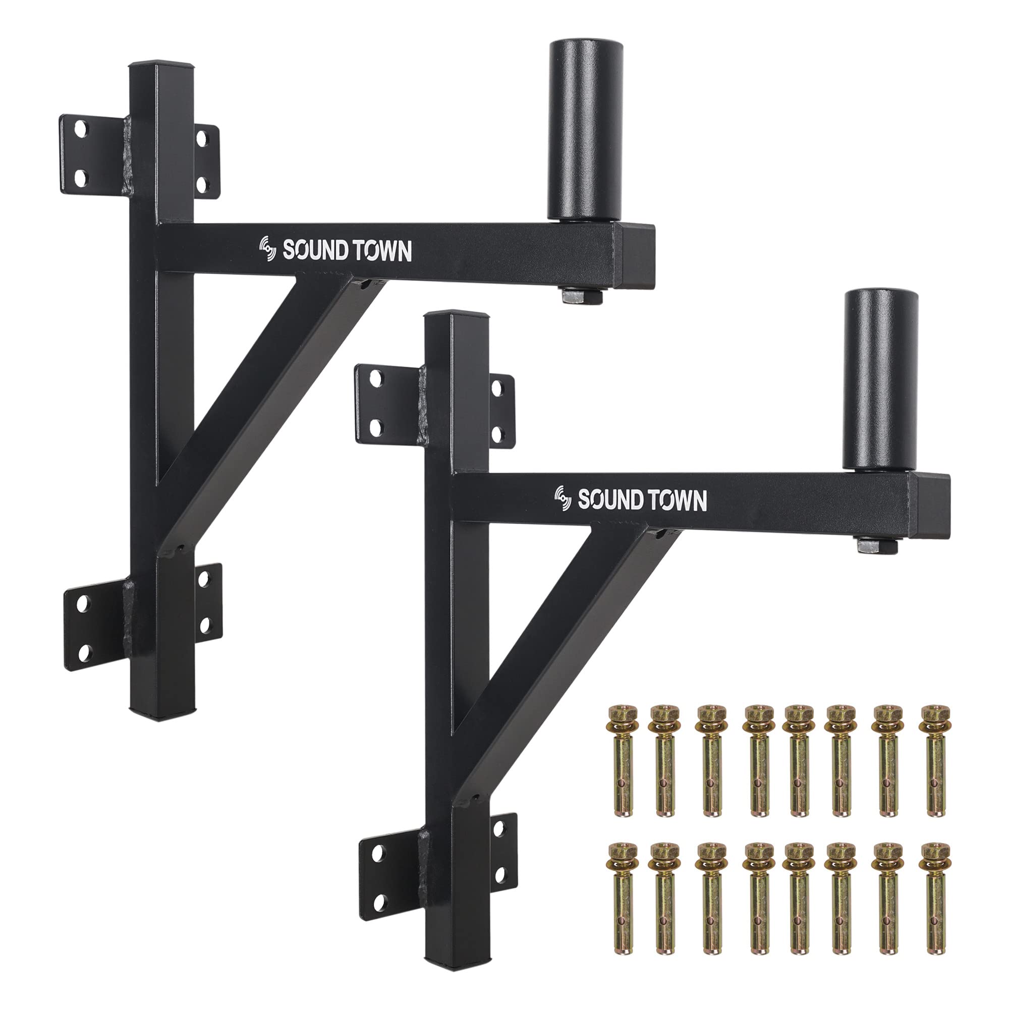 Sound Town 2 Pack Wall Mount Speaker Brackets, Fits 35Mm Speaker Mounts (Stwsd F15A Pair)