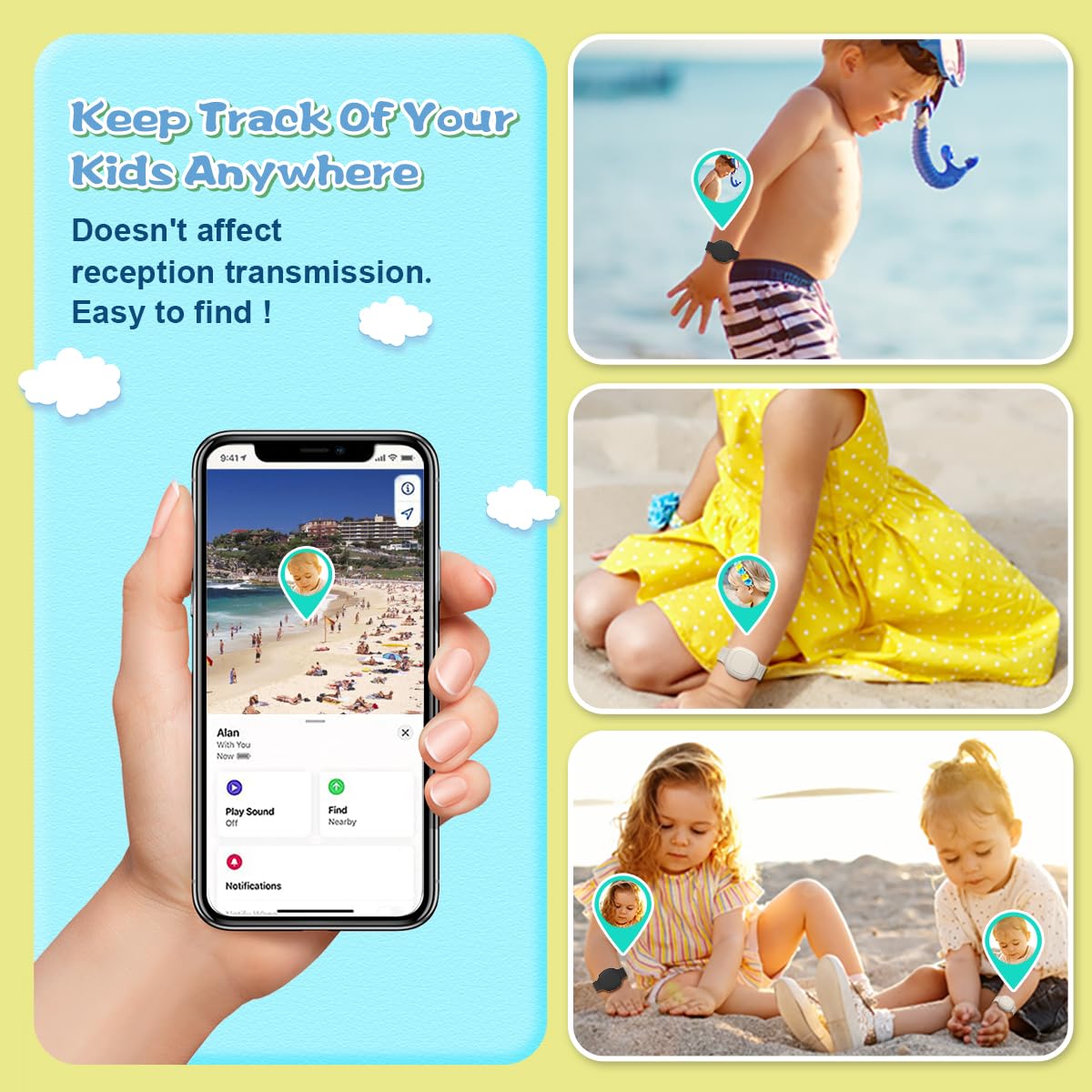 [2 Pack] Silicone Case For Tile Mate Waterproof, Kids Wristband Tile Mate Holder Case Cover Compatible With Tile Mate (2022), Adjustable Hidden Tile Mate Bracelet For Kids/Teen/Elderly (Black+Oatmeal)