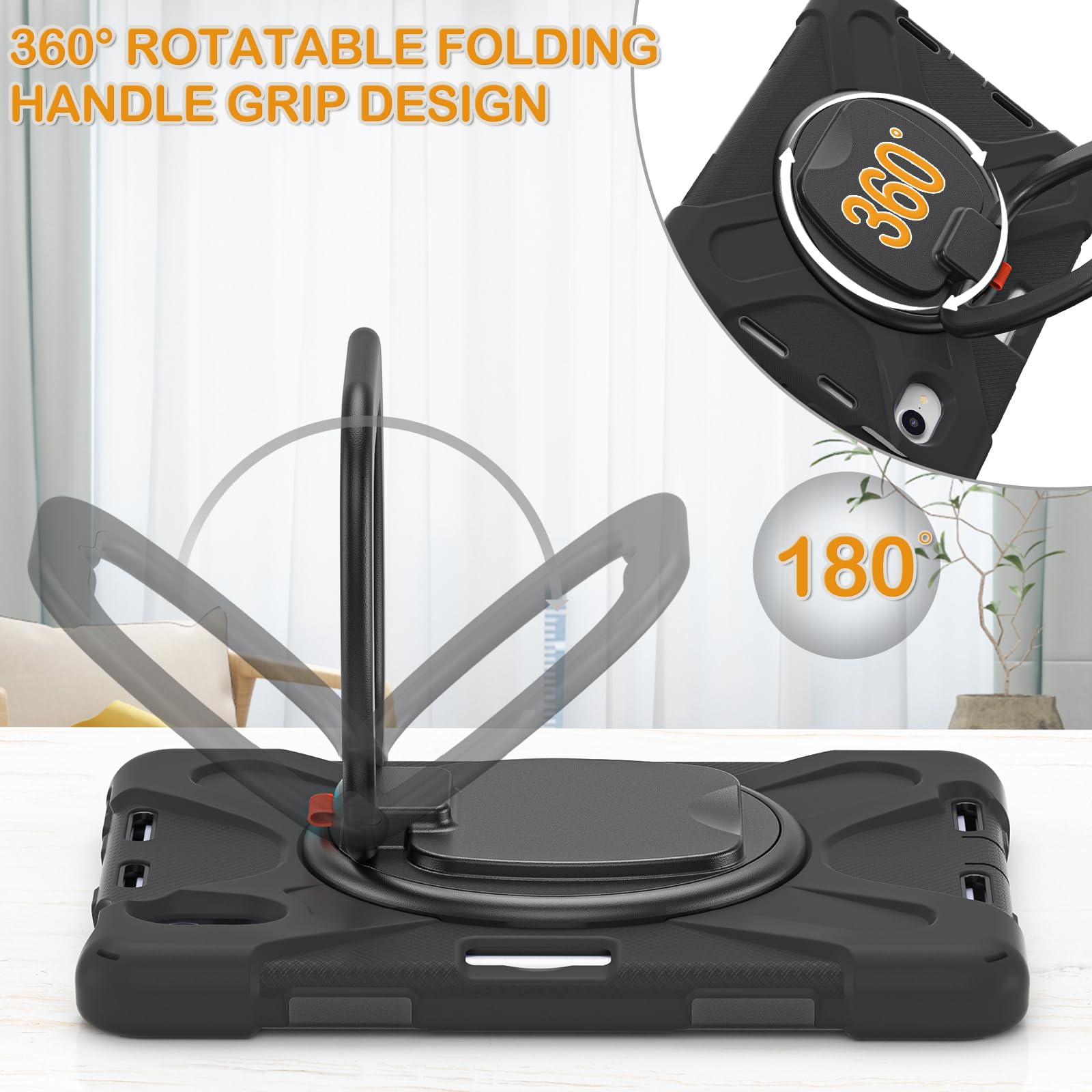 Braecn Case For Ipad Mini 6Th Generation 8.3    A2567/A2568/A2569, Silicone Cover W/Screen Protector, Pencil Holder [Supports 2N