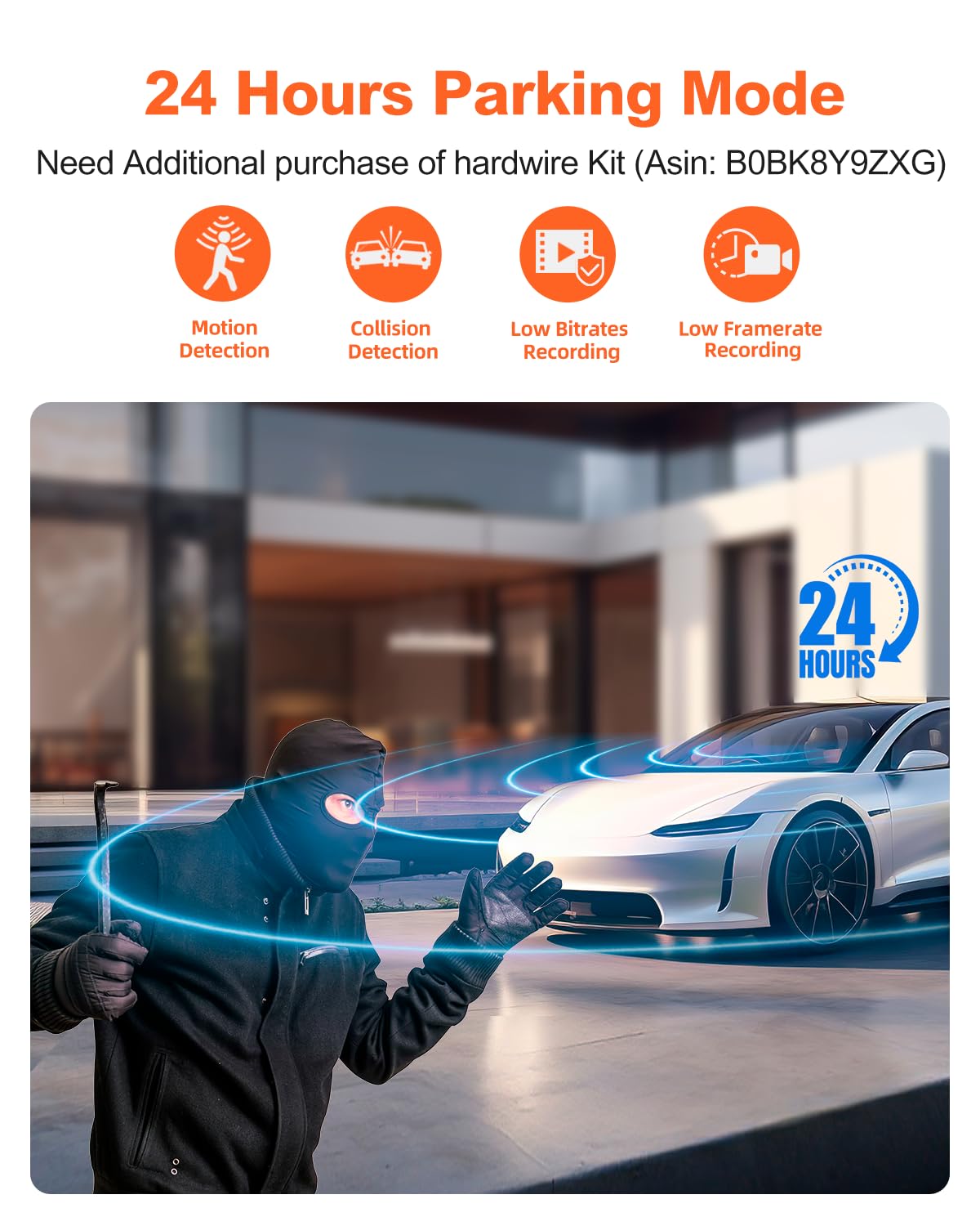 Yeecore 4K Dash Cam, Built In Wifi Gps, Touch Screen Car Camera, 24Hr Parking Monitor, Loop Recording, Dash Camera For Cars With