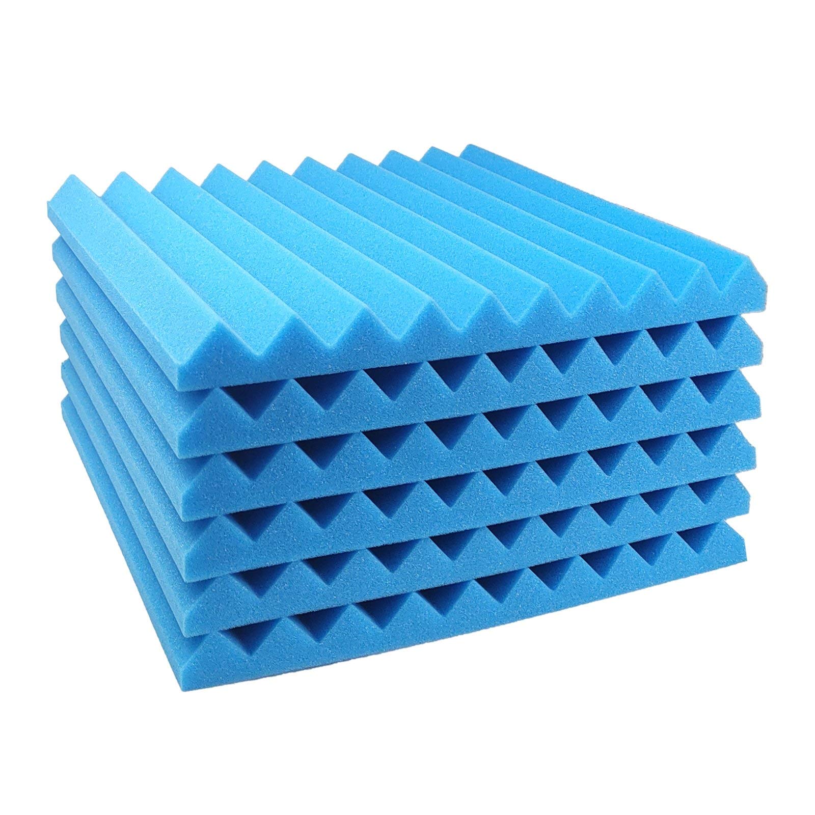 Jber 12 Pack Acoustic Foam Panels, 1'' X 12'' X 12'' Sound Proof Foam Panels For Walls, High Desnsity Studio Soundproofing Wedge
